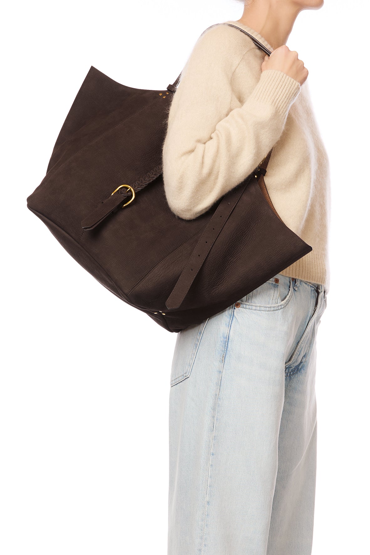 Sac Cabas Joseph M taurillon Imprimé Croco Moka