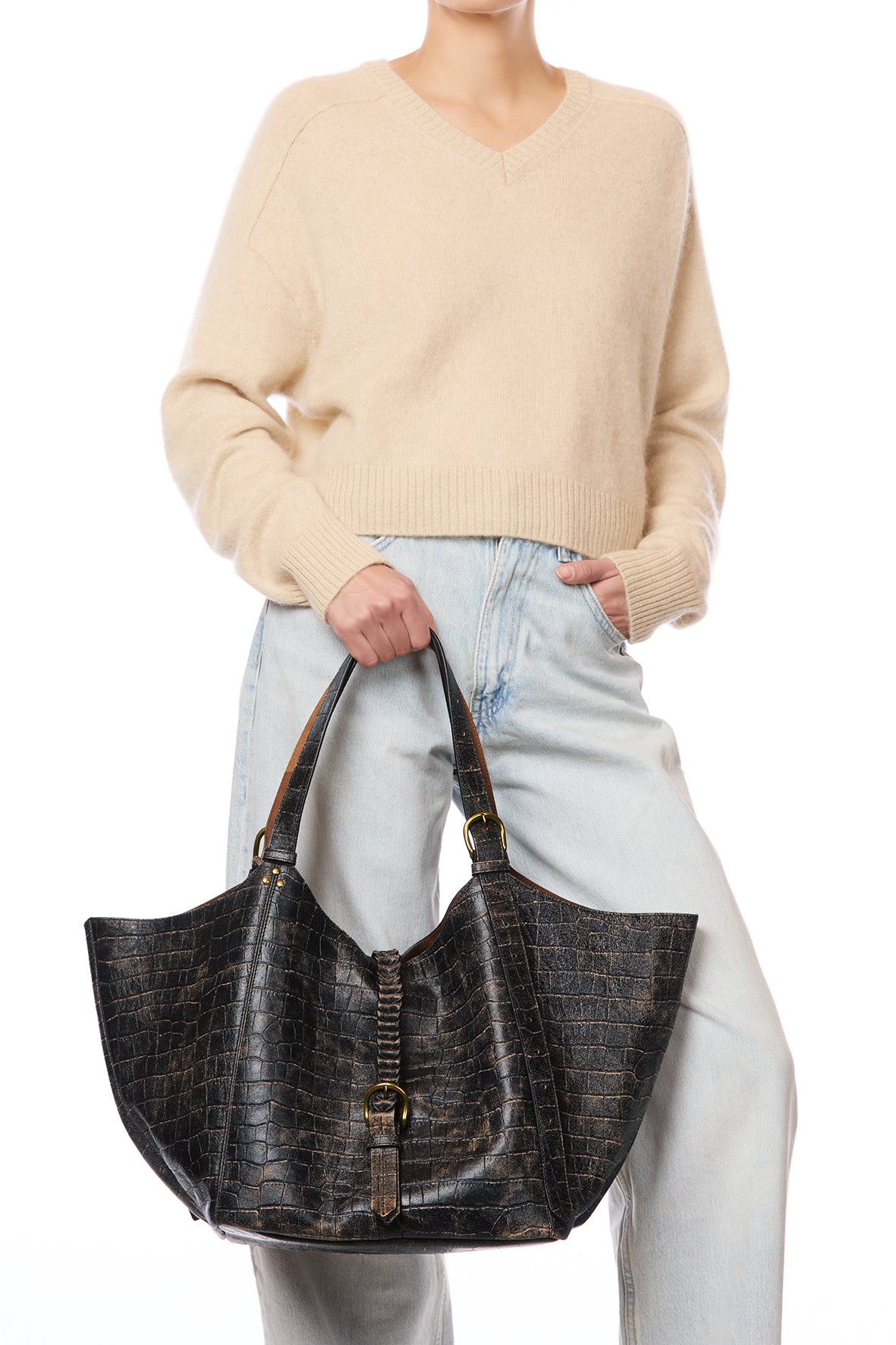 Sac Cabas Joseph M Mouton Imprimé Croco Grunge