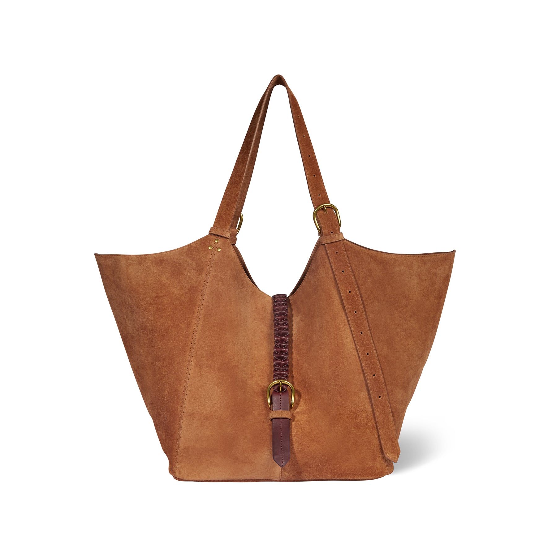 Sac Cabas Joseph M croute velours Caramel