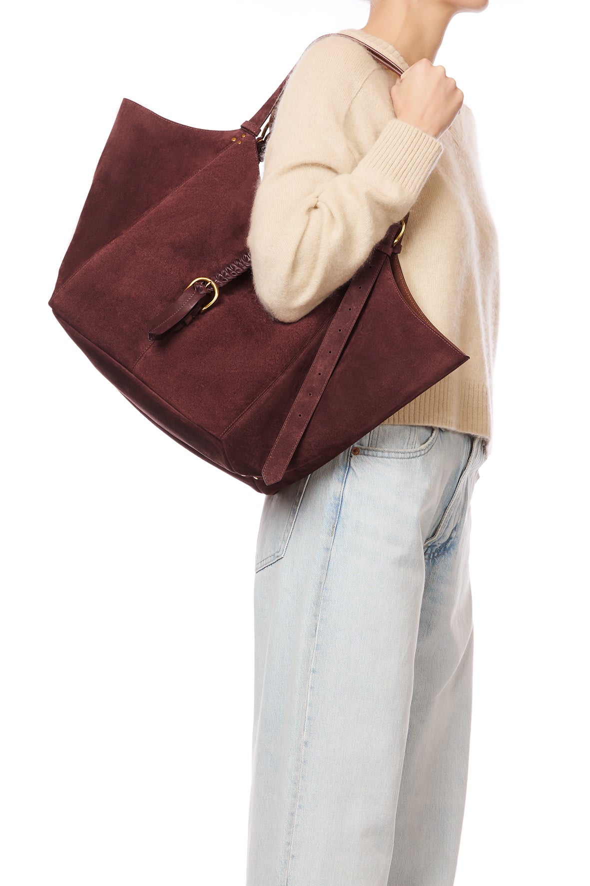 Sac Cabas Joseph M croute velours Brulé