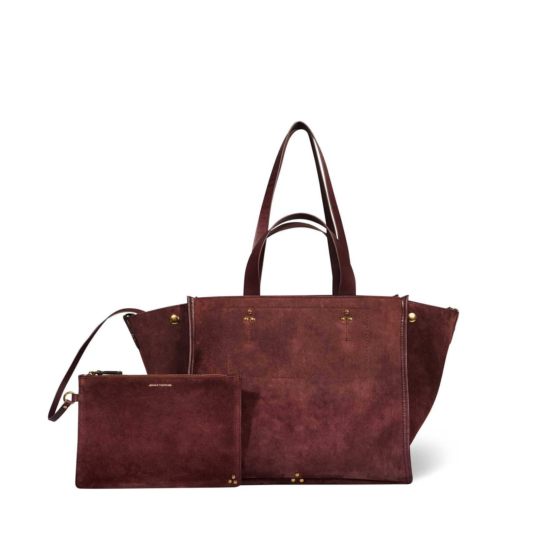 Sac Cabas Léon M croute velours Brulé