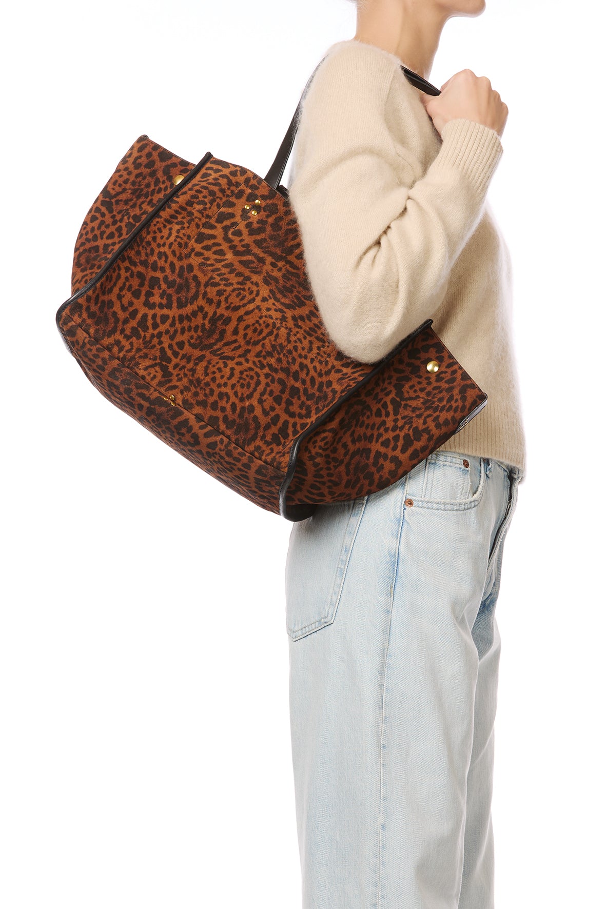 Sac Cabas Léon M croute velours Chat Sauvage