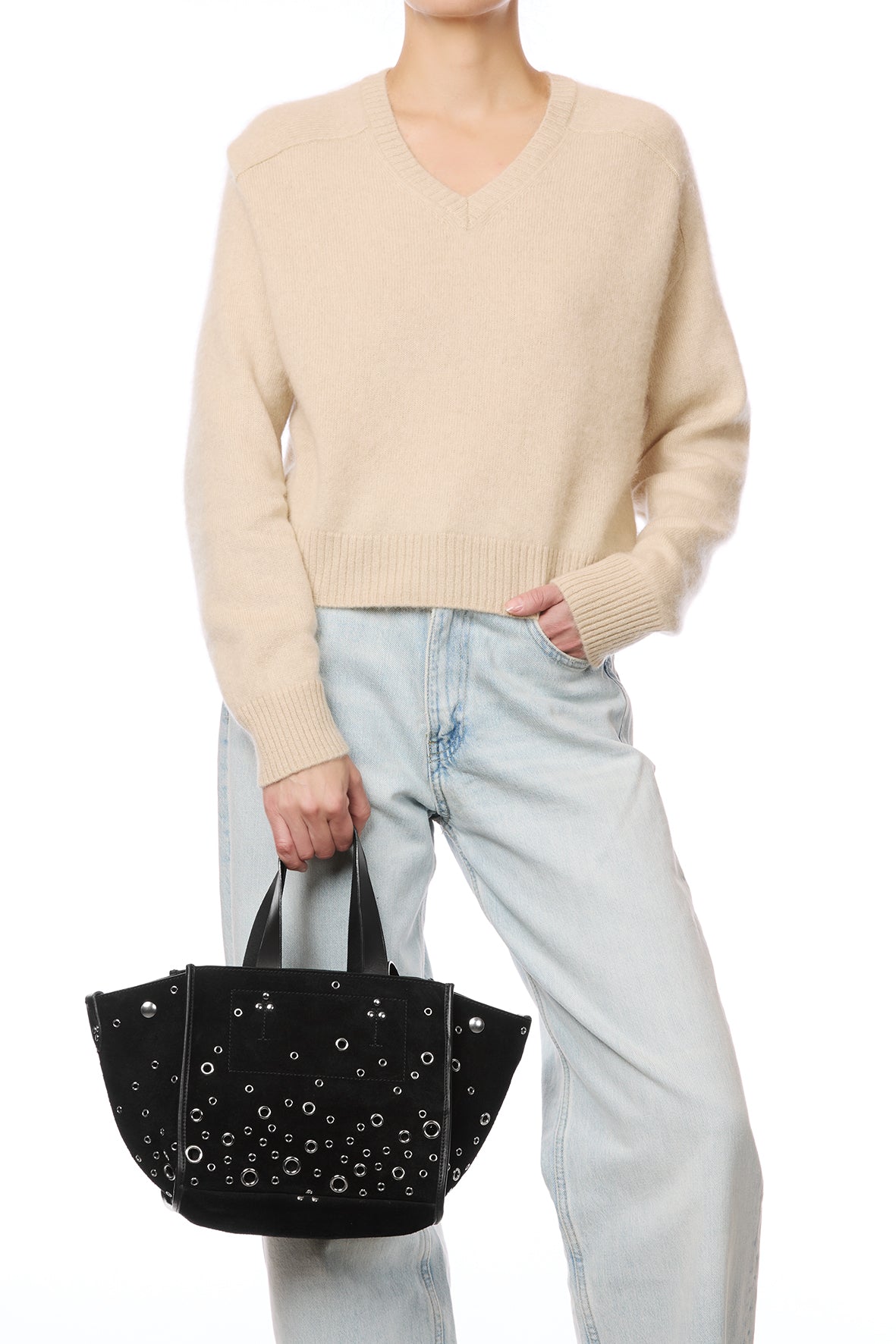 Sac Cabas Léon S croute velours Tandem