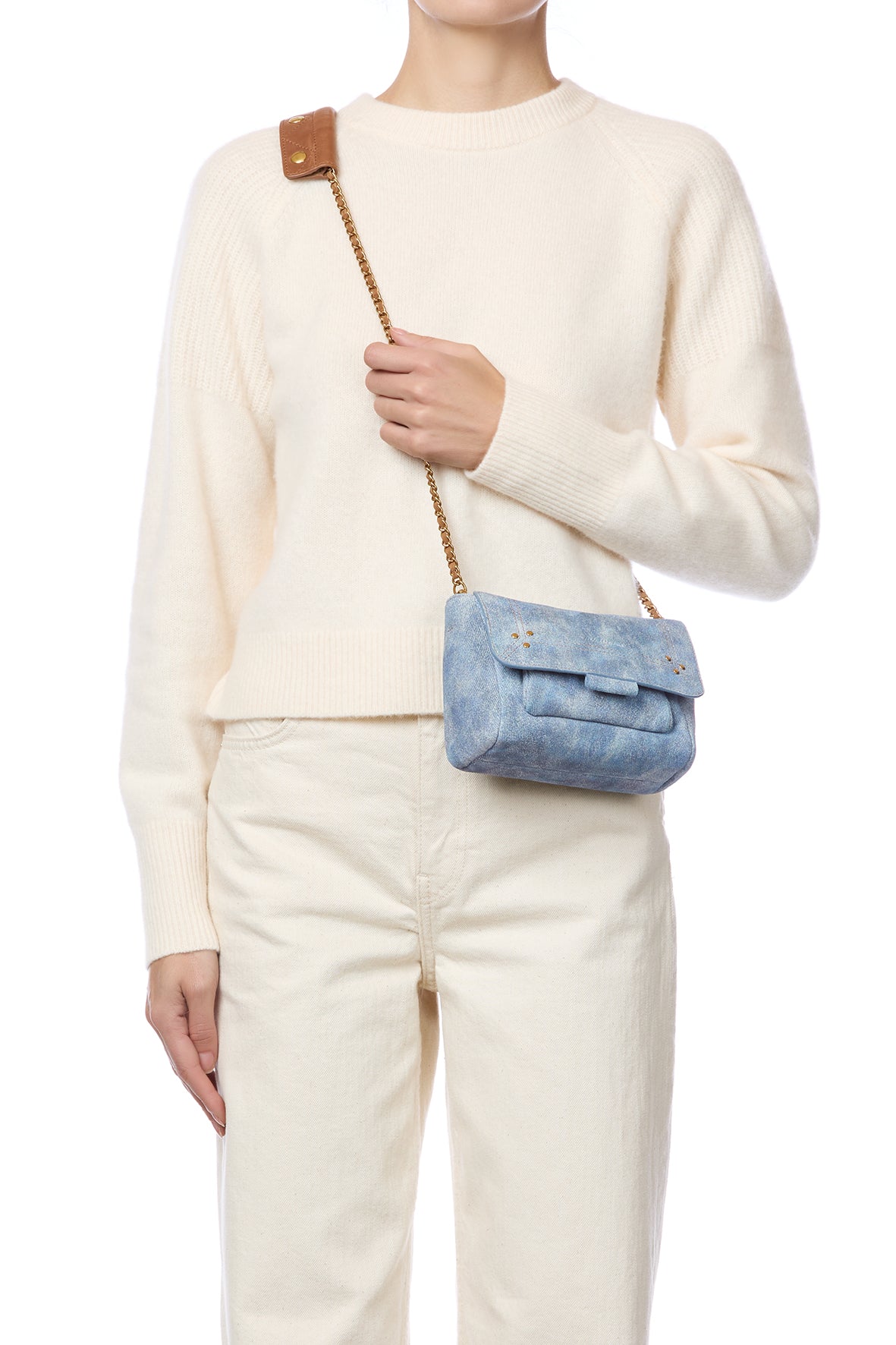 Sac Lulu S croute velours Washed Jean's