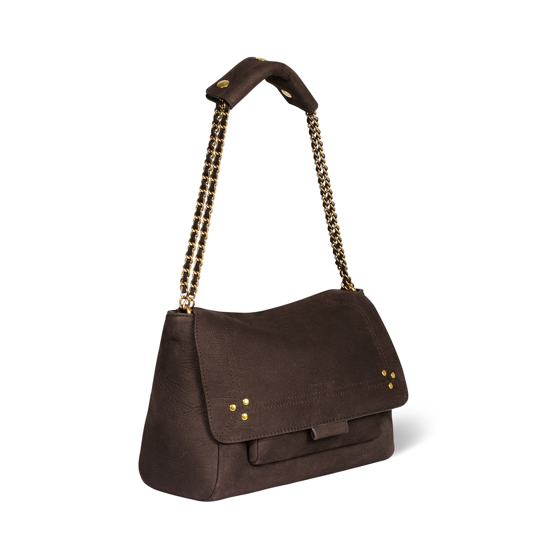 Sac Lulu M taurillon Imprimé Croco Moka