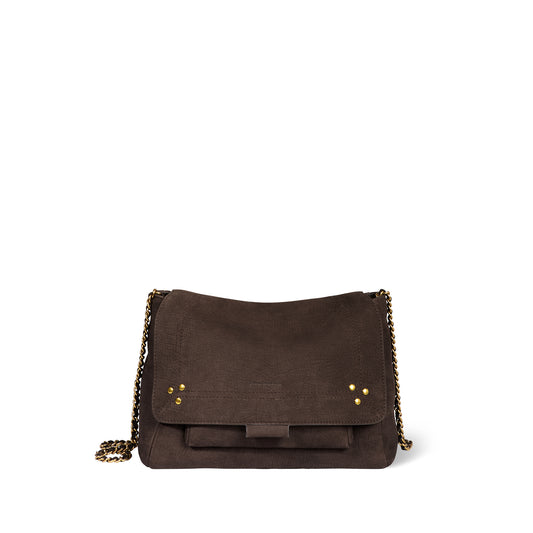 Sac Lulu M taurillon Imprimé Croco Moka