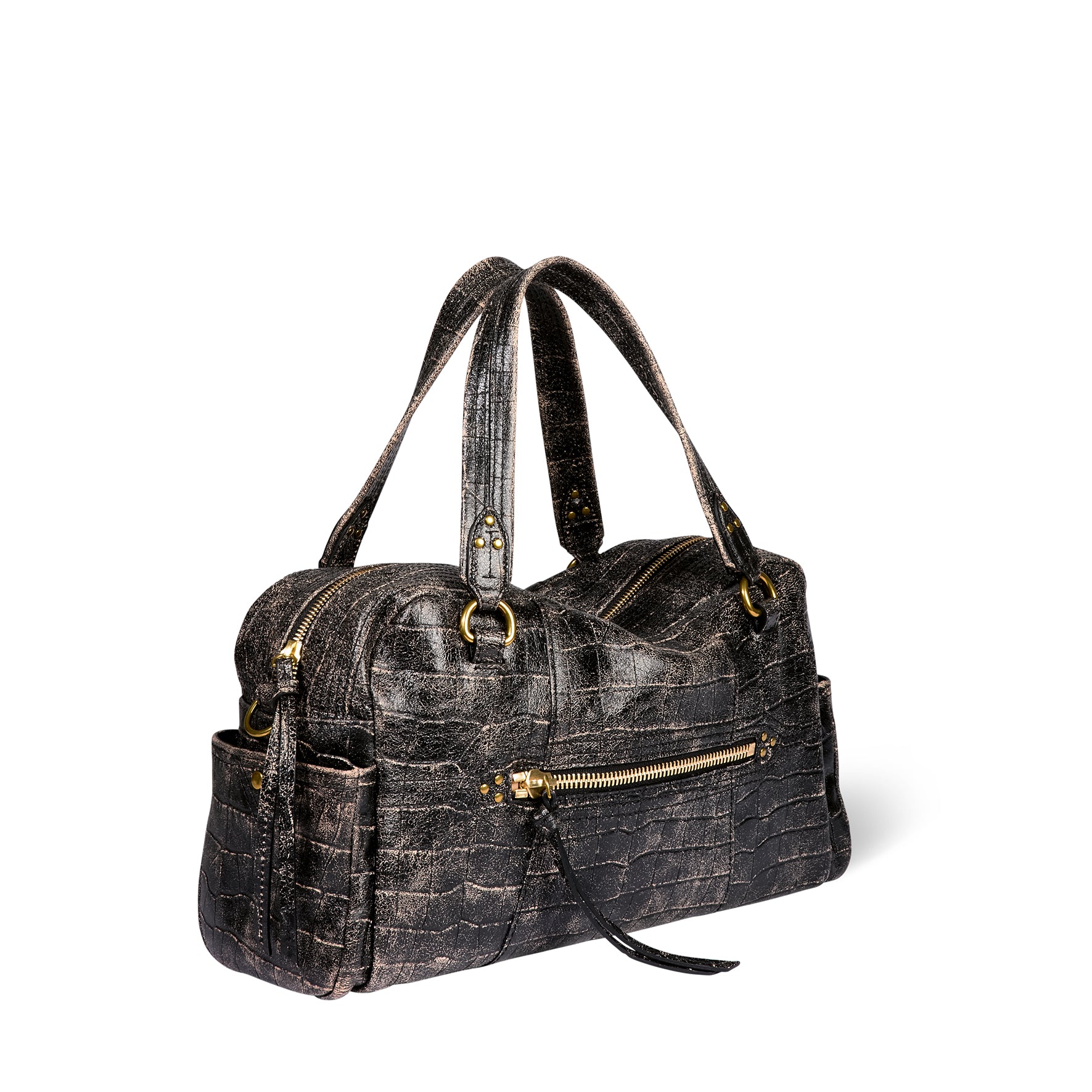 Sac Lucky Bowling Mouton Imprimé Croco Grunge
