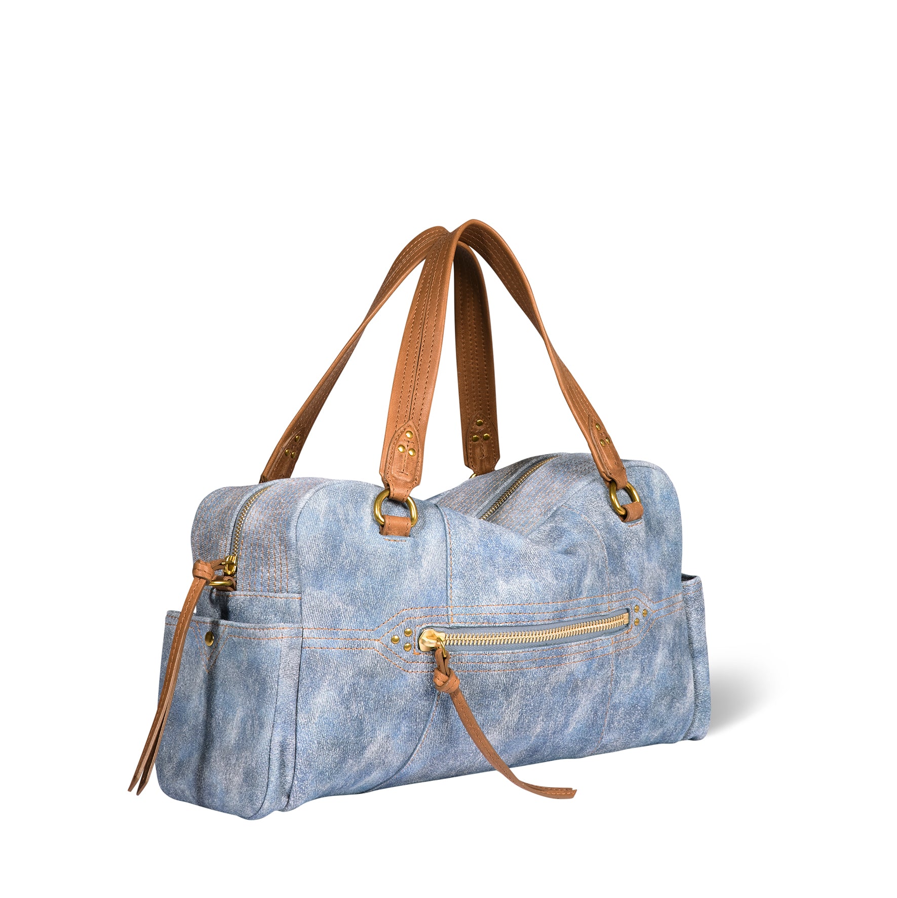 Sac Lucky Bowling croute velours Washed Jean's