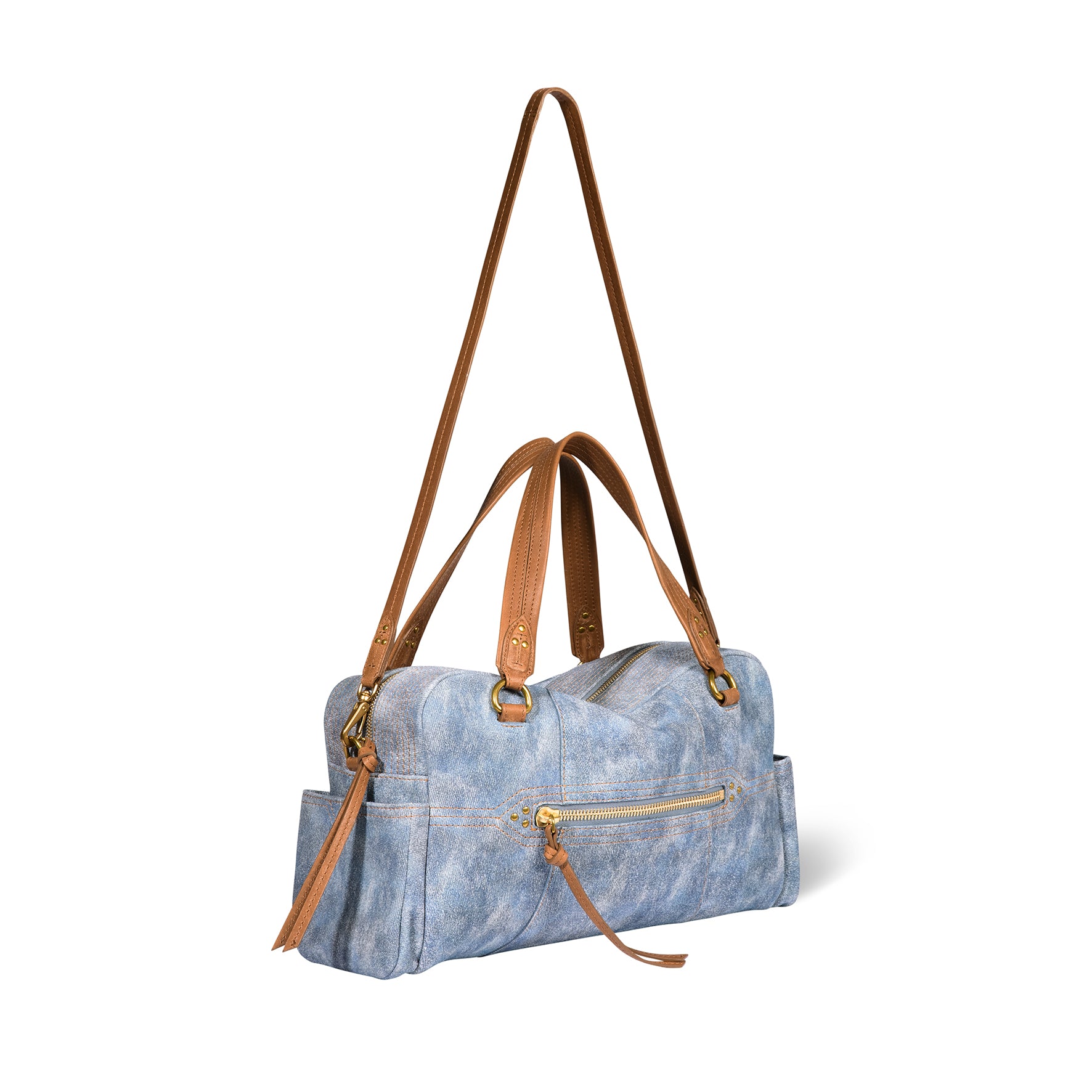 Sac Lucky Bowling croute velours Washed Jean's