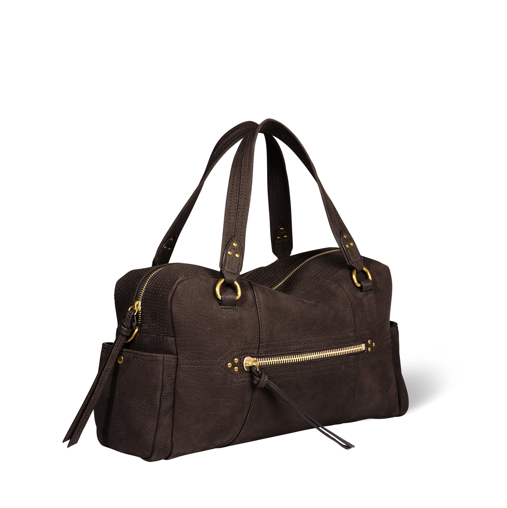 Sac Lucky Bowling taurillon Imprimé Croco Moka