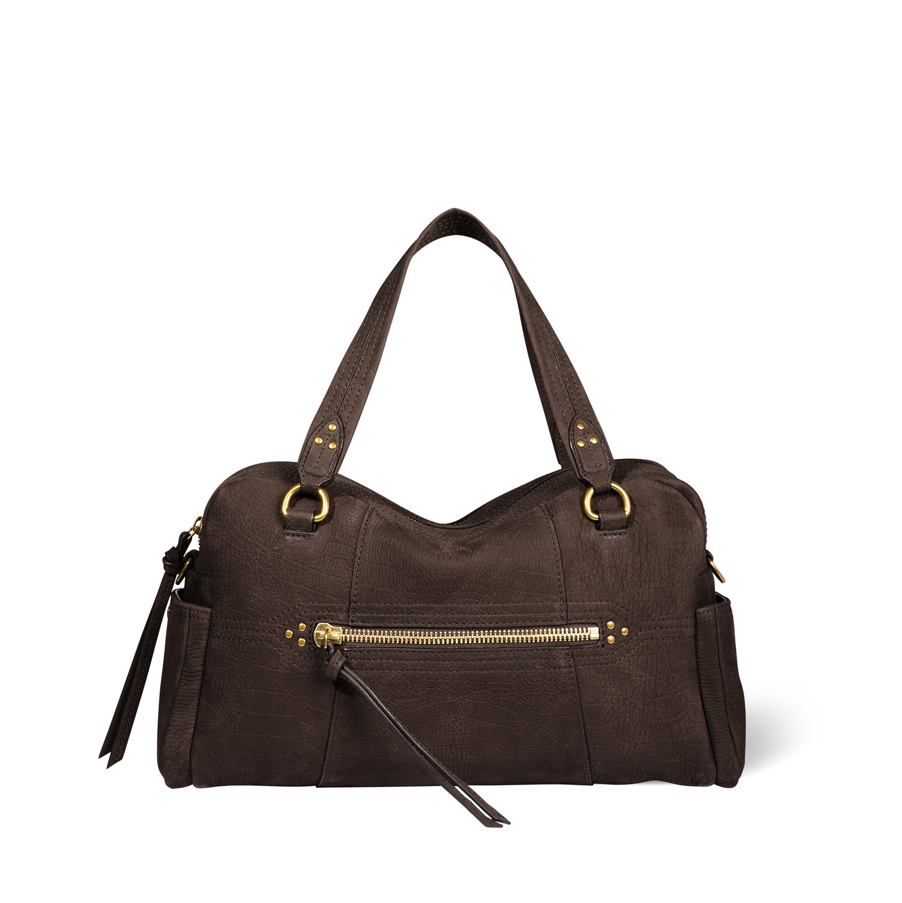 Sac Lucky Bowling taurillon Imprimé Croco Moka