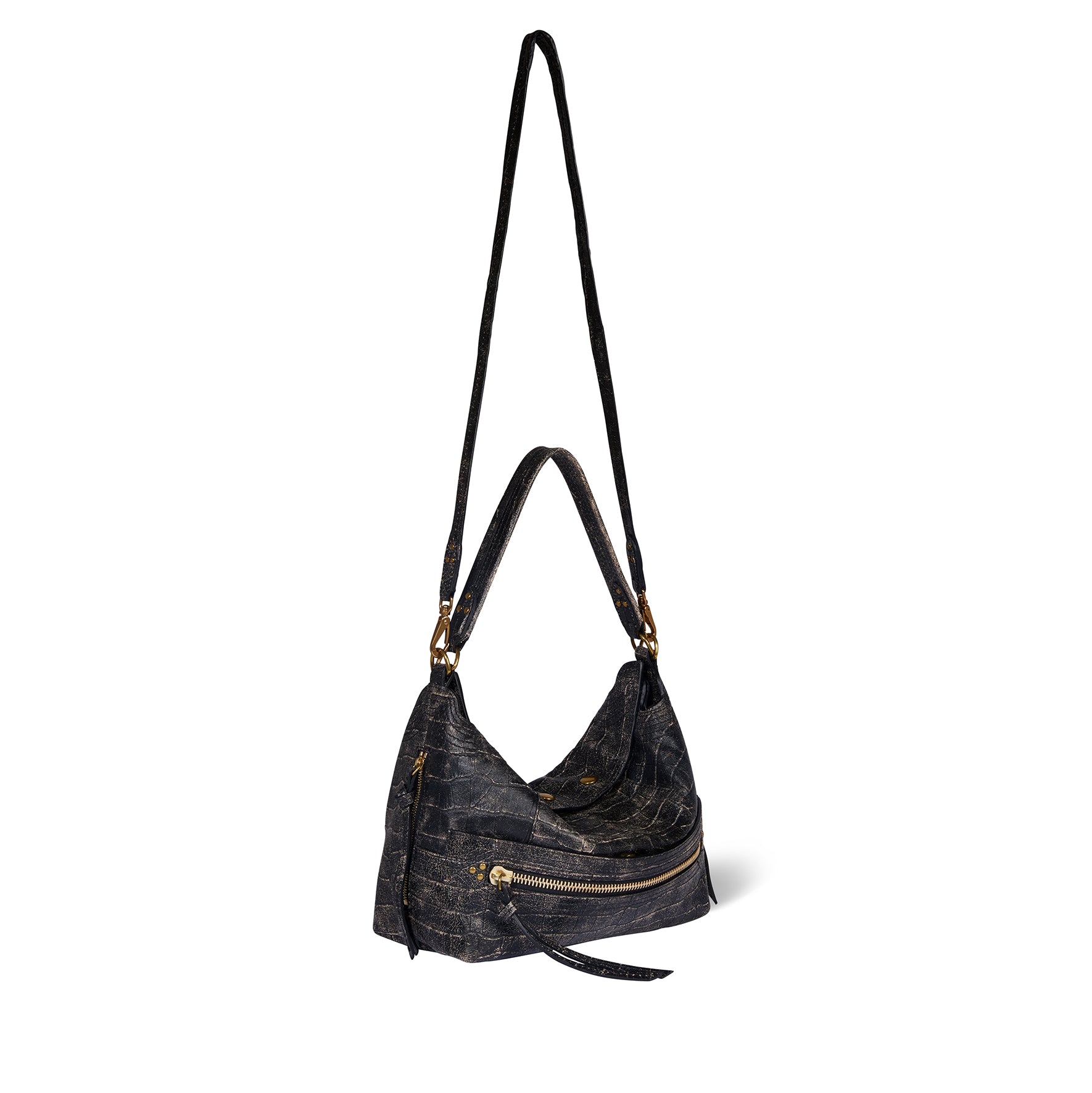 Sac Lucky Hobo Mouton Imprimé Croco Grunge