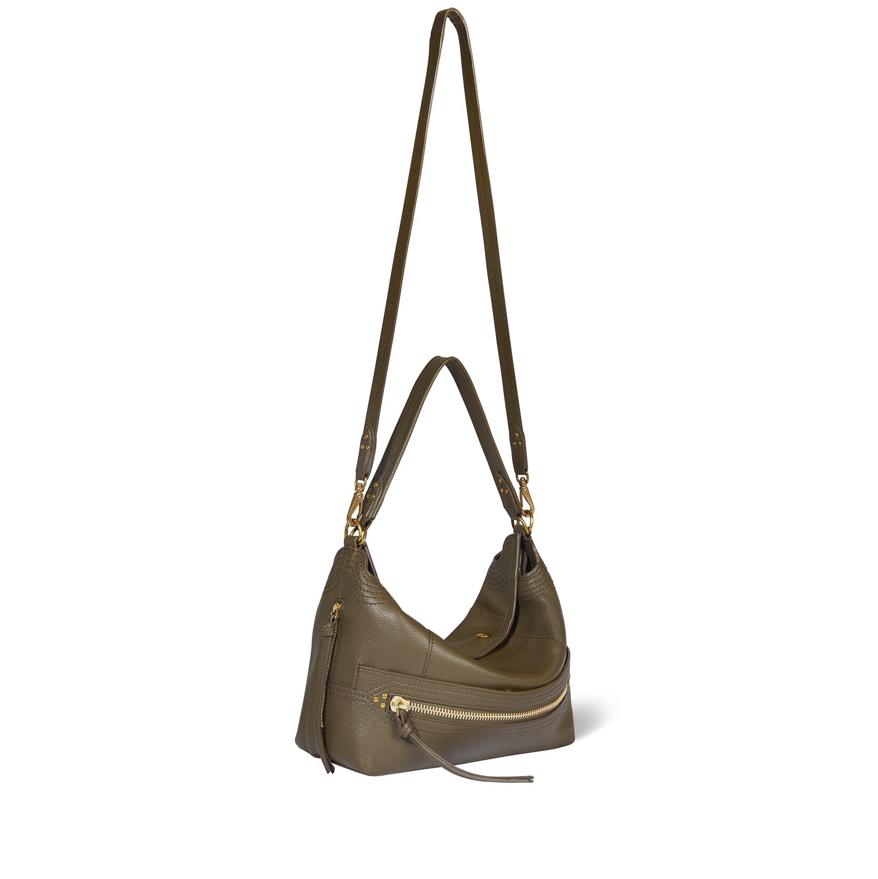 Sac Lucky Hobo Chèvre Kaki