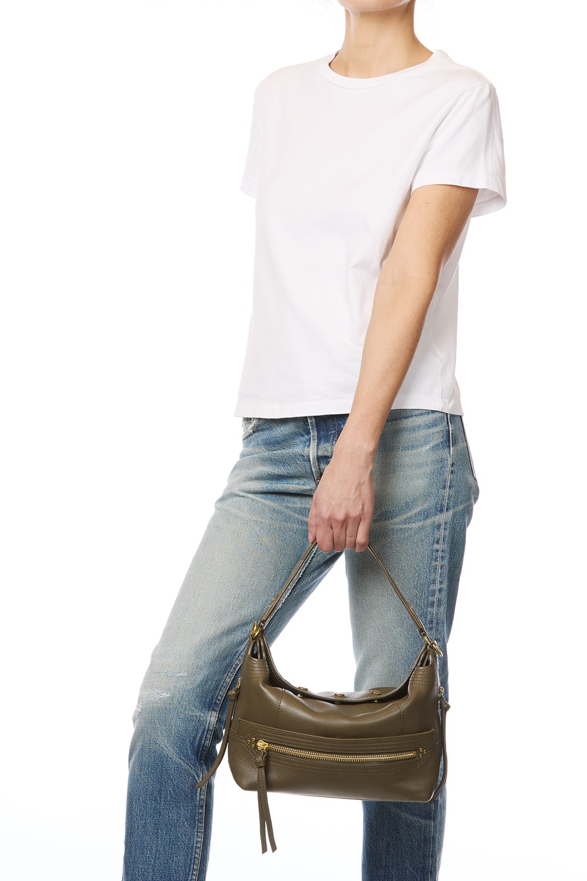 Sac Lucky Hobo Chèvre Kaki