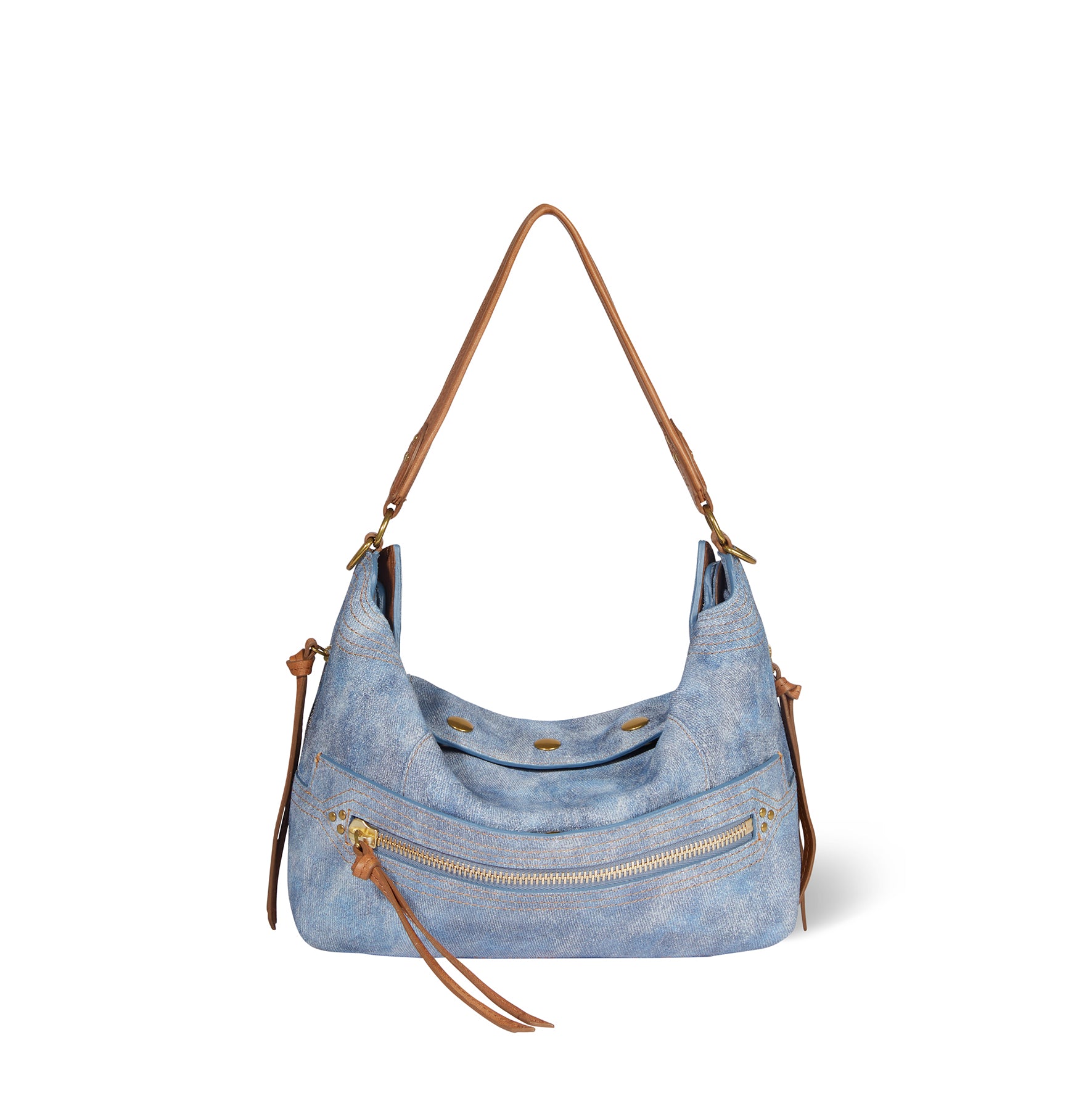 Sac Lucky Hobo croute velours Washed Jean's