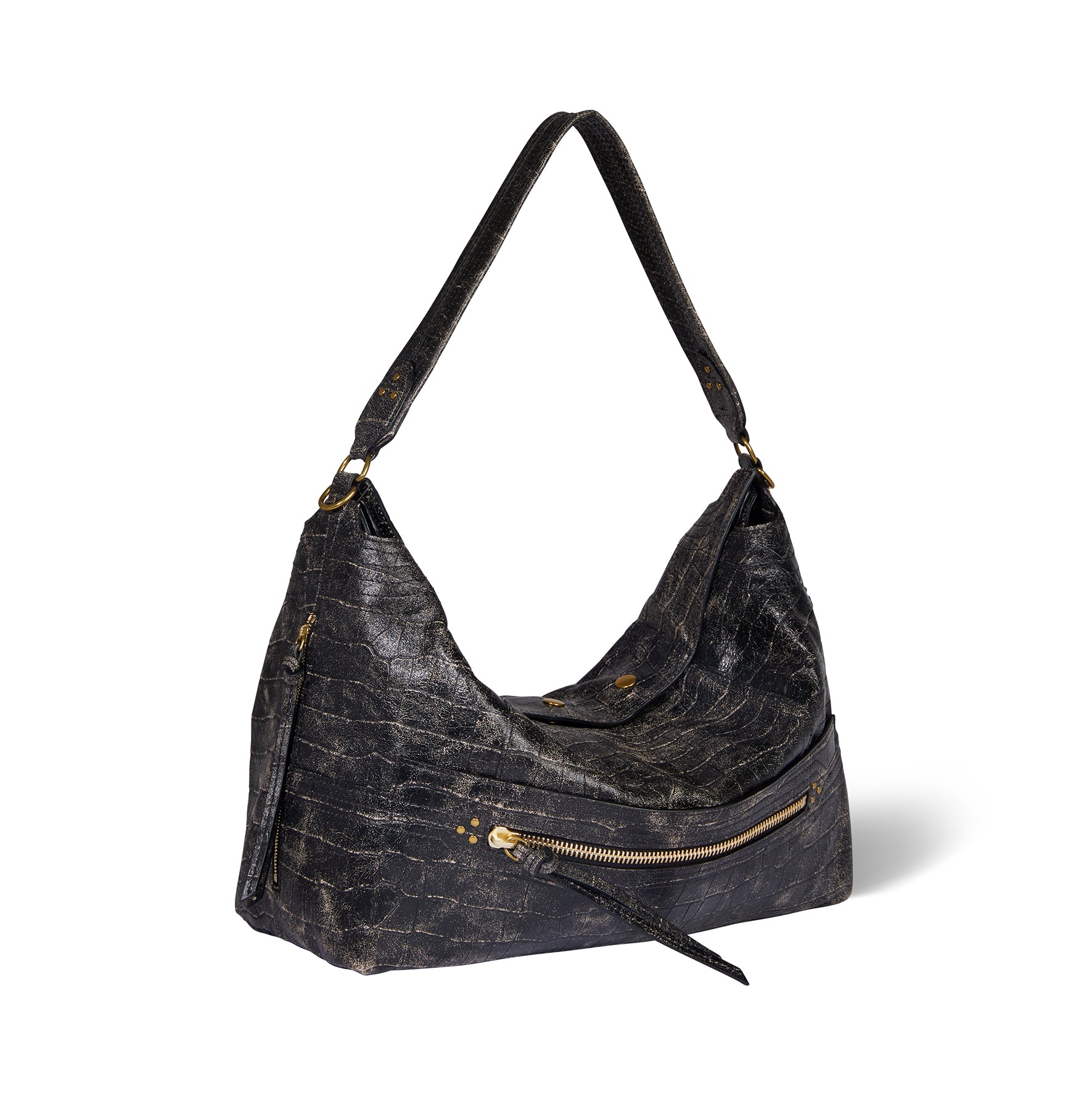 Sac Lucky Hobo Large Mouton Imprimé Croco Grunge
