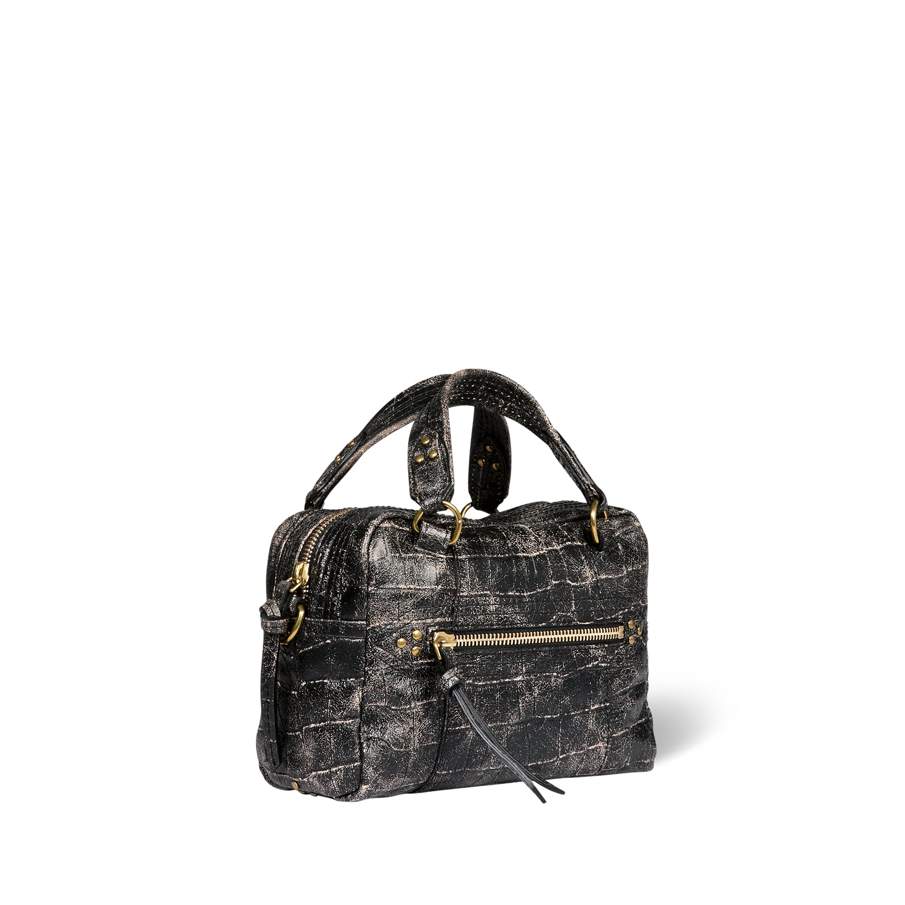 Sac Lucky Bowling Mini Mouton Imprimé Croco Grunge