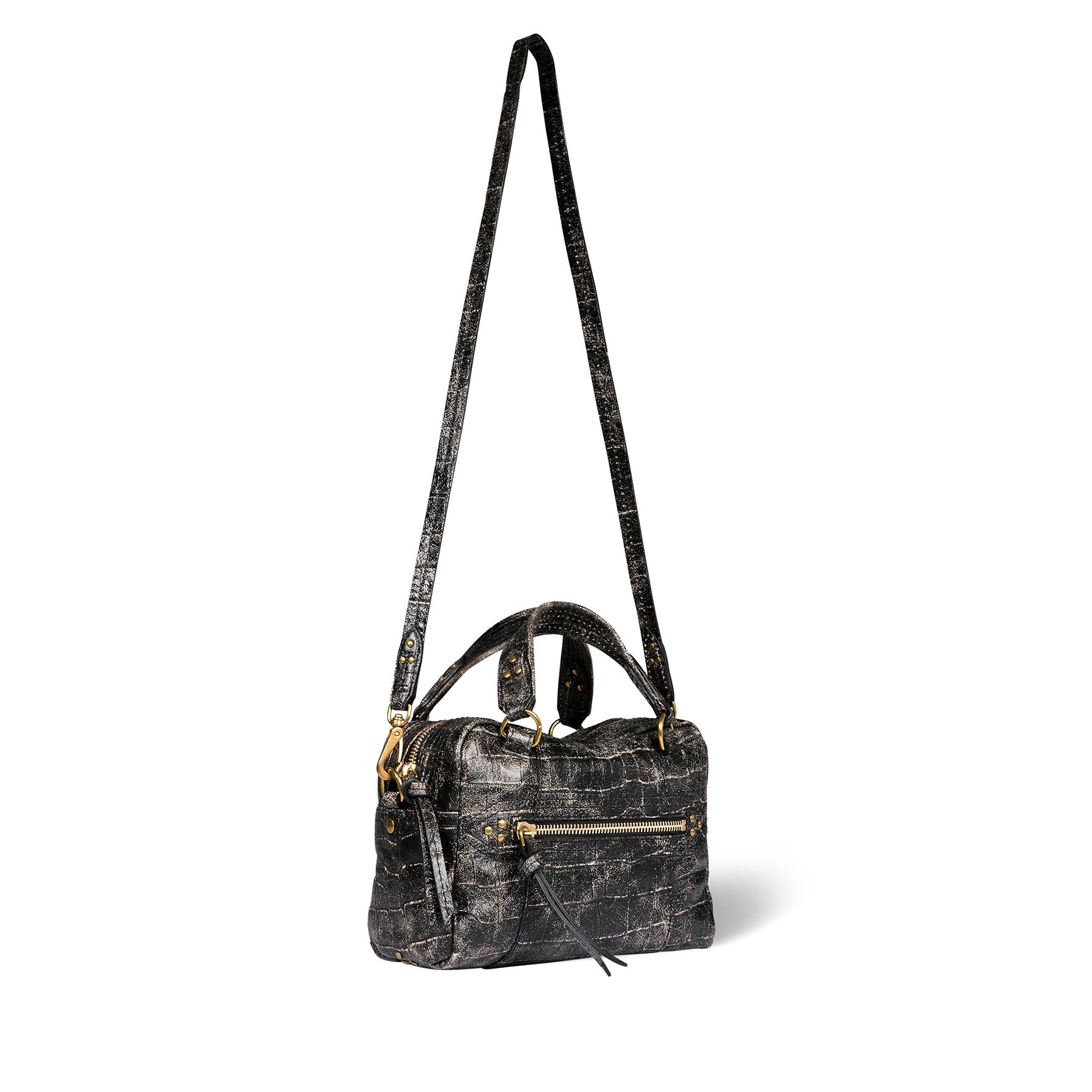Sac Lucky Bowling Mini Mouton Imprimé Croco Grunge