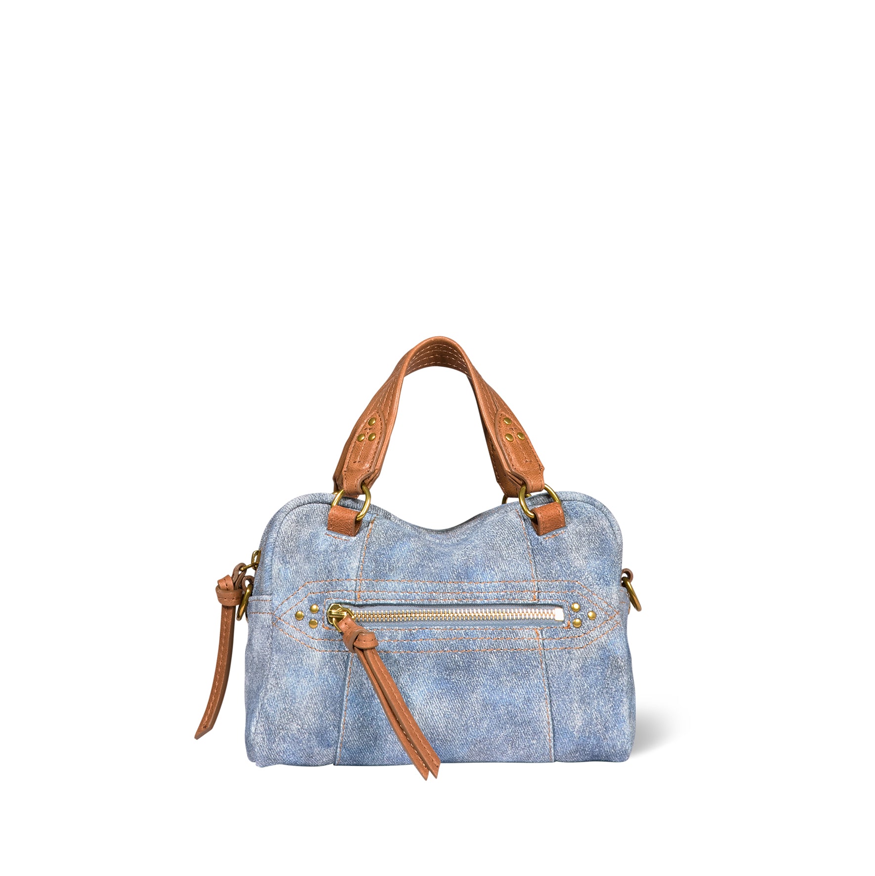 Sac Lucky Bowling Mini croute velours Washed Jean's