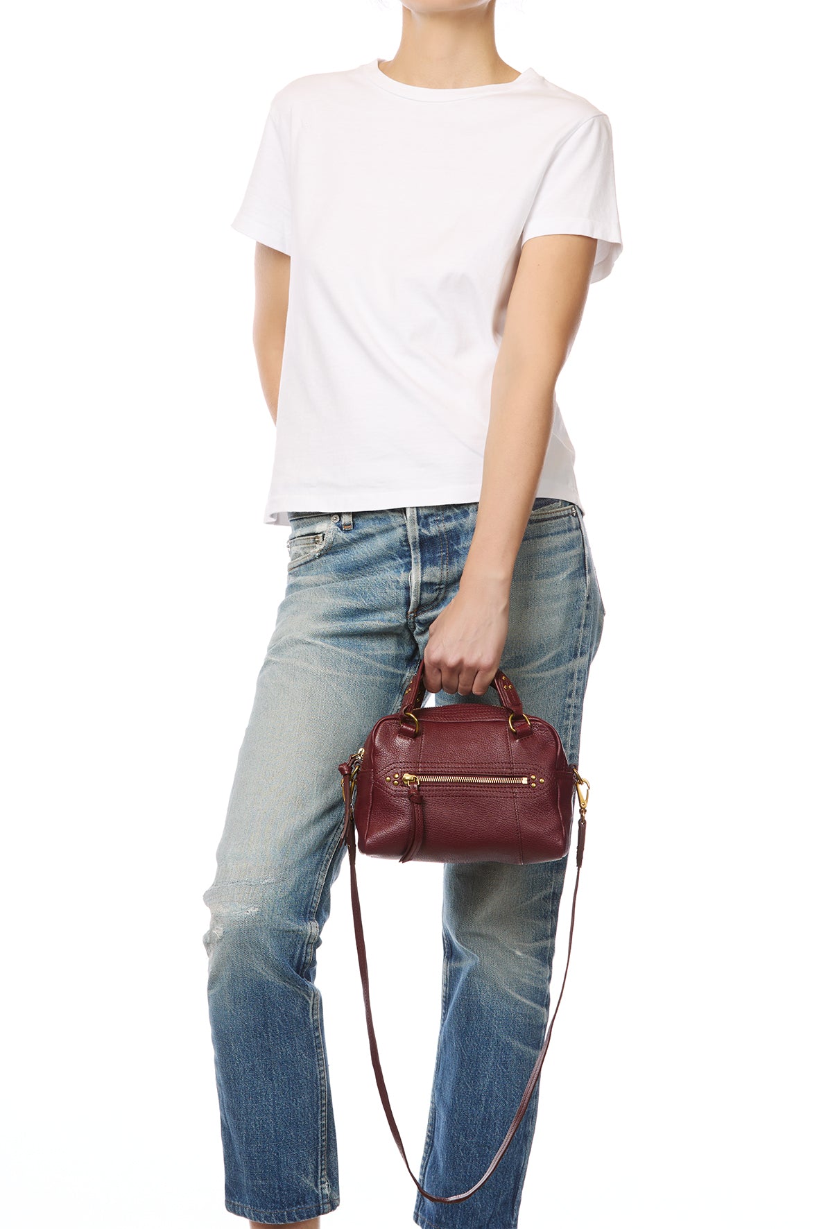 Sac Lucky Bowling Mini Chèvre Brulé