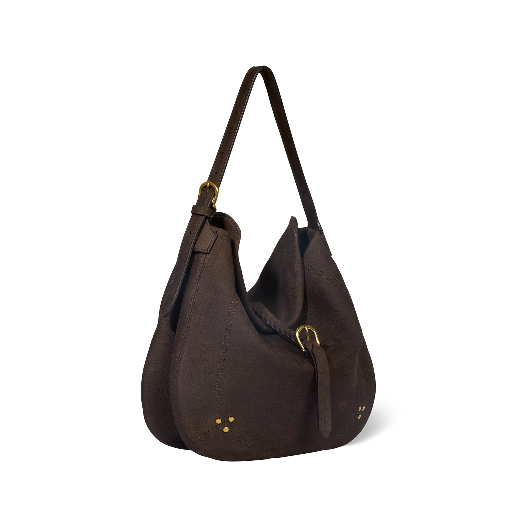 Sac Luis taurillon Imprimé Croco Moka