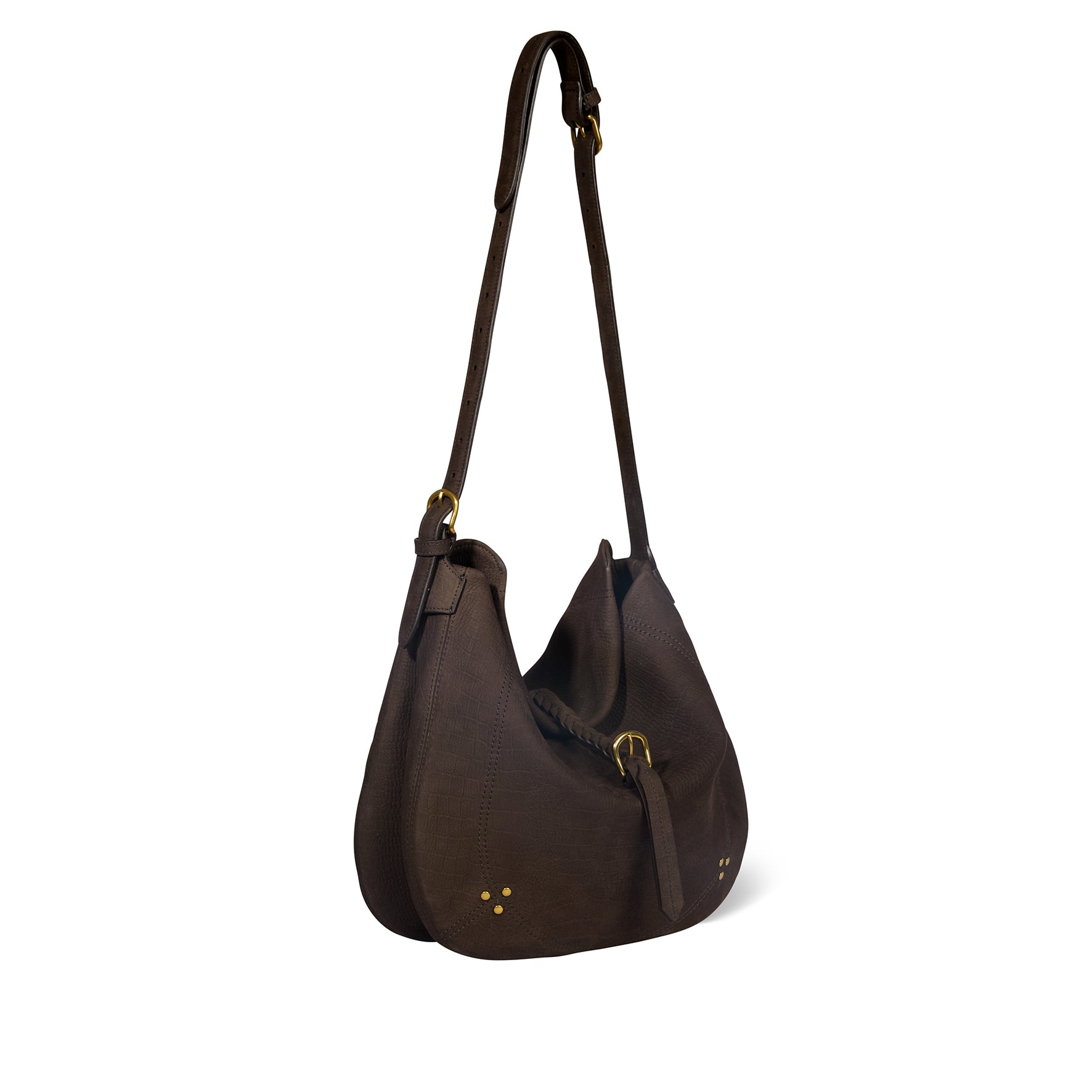 Sac Luis taurillon Imprimé Croco Moka