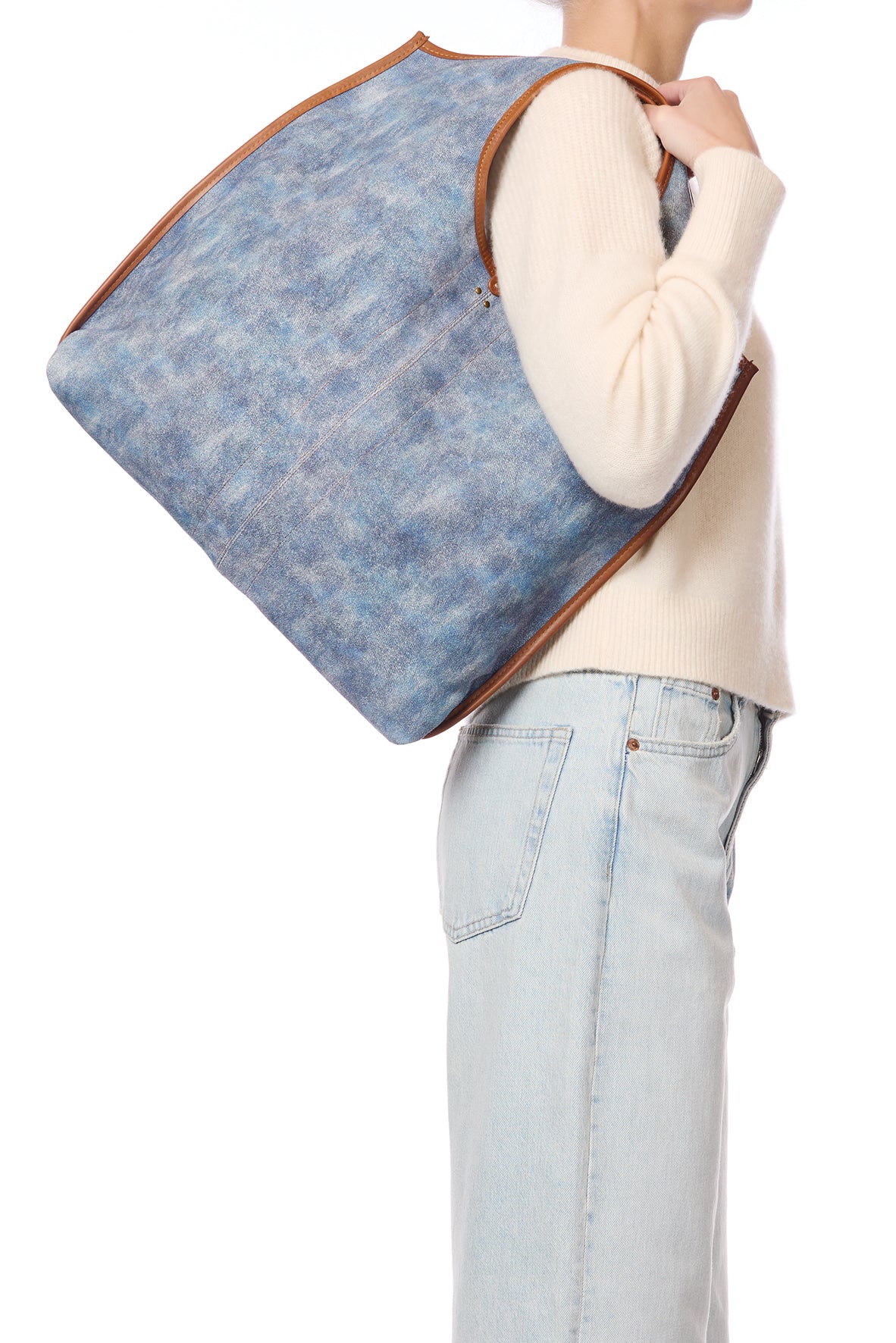 Sac Cabas Paco croute velours Washed Jean's