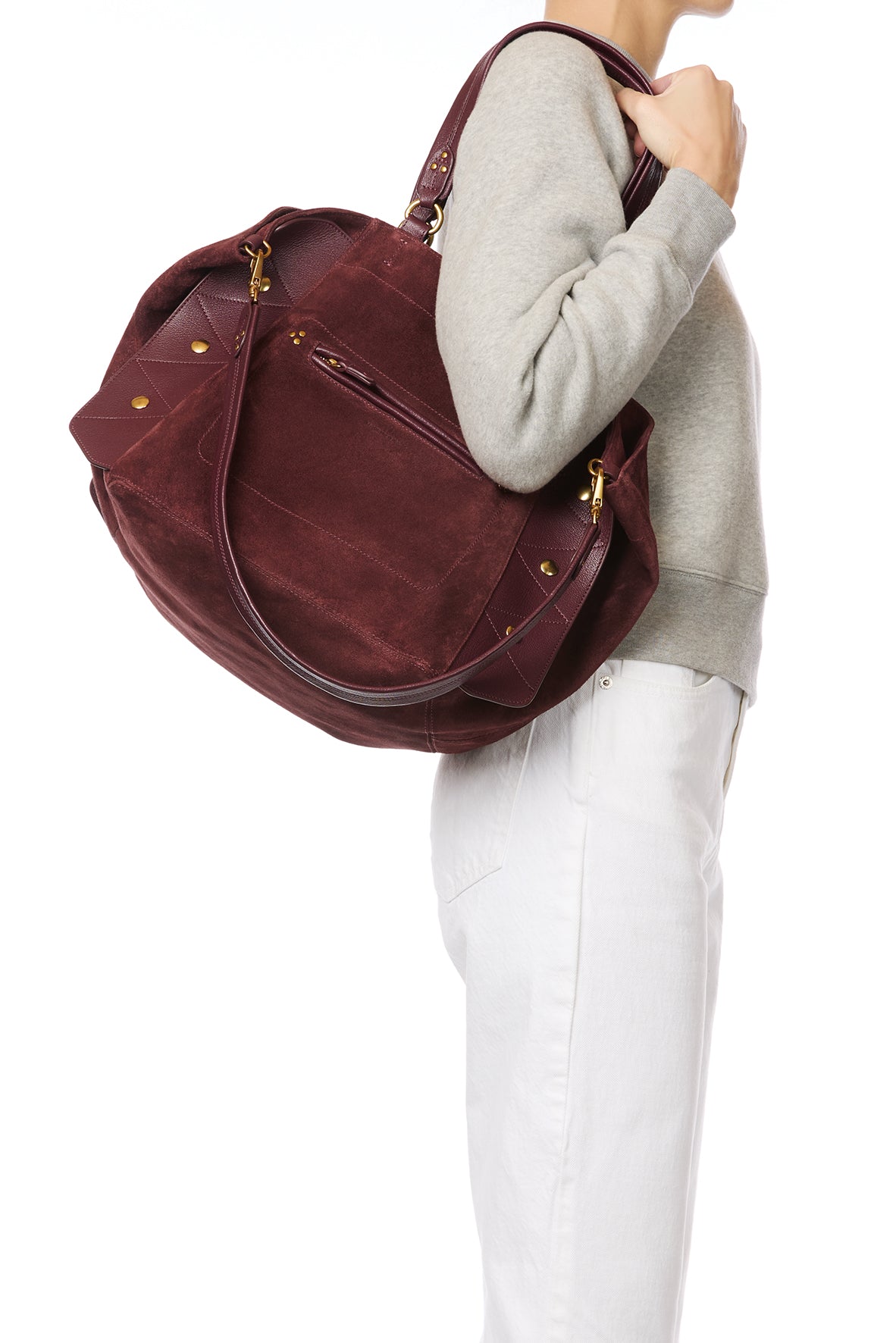 Sac Cabas Roger croute velours Brulé