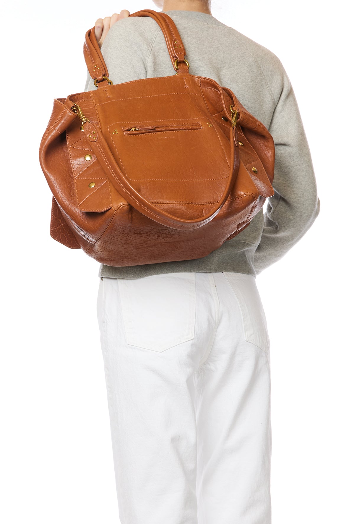 Sac Cabas Roger Agneau Cognac