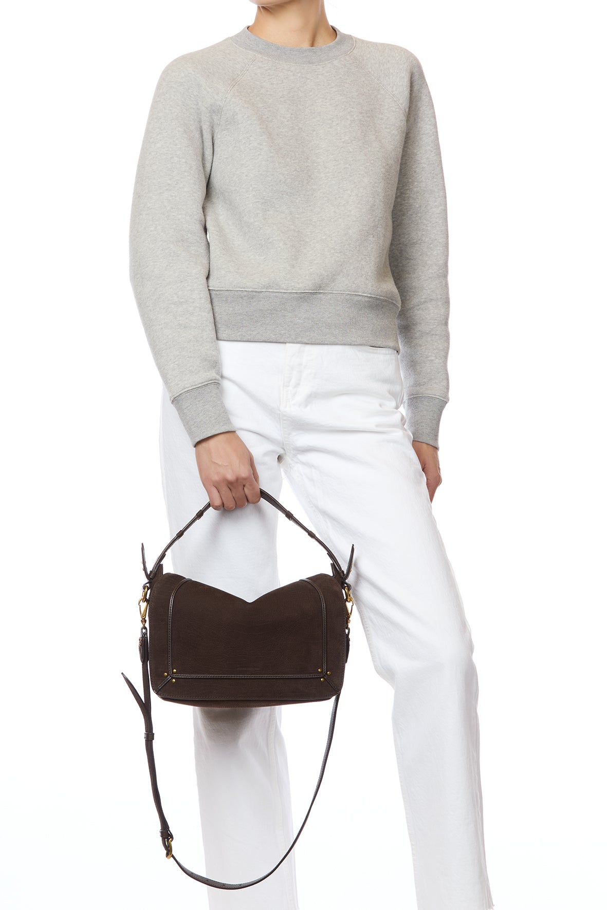 Sac Pepito M taurillon Imprimé Croco Moka