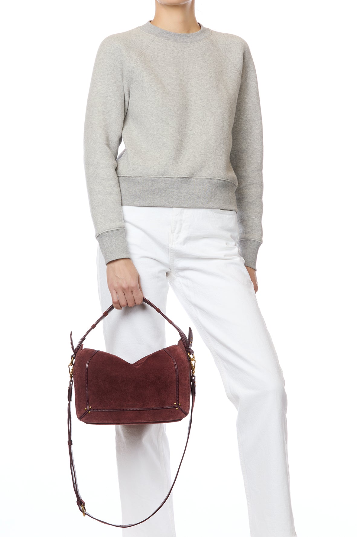 Sac Pepito M croute velours Brulé