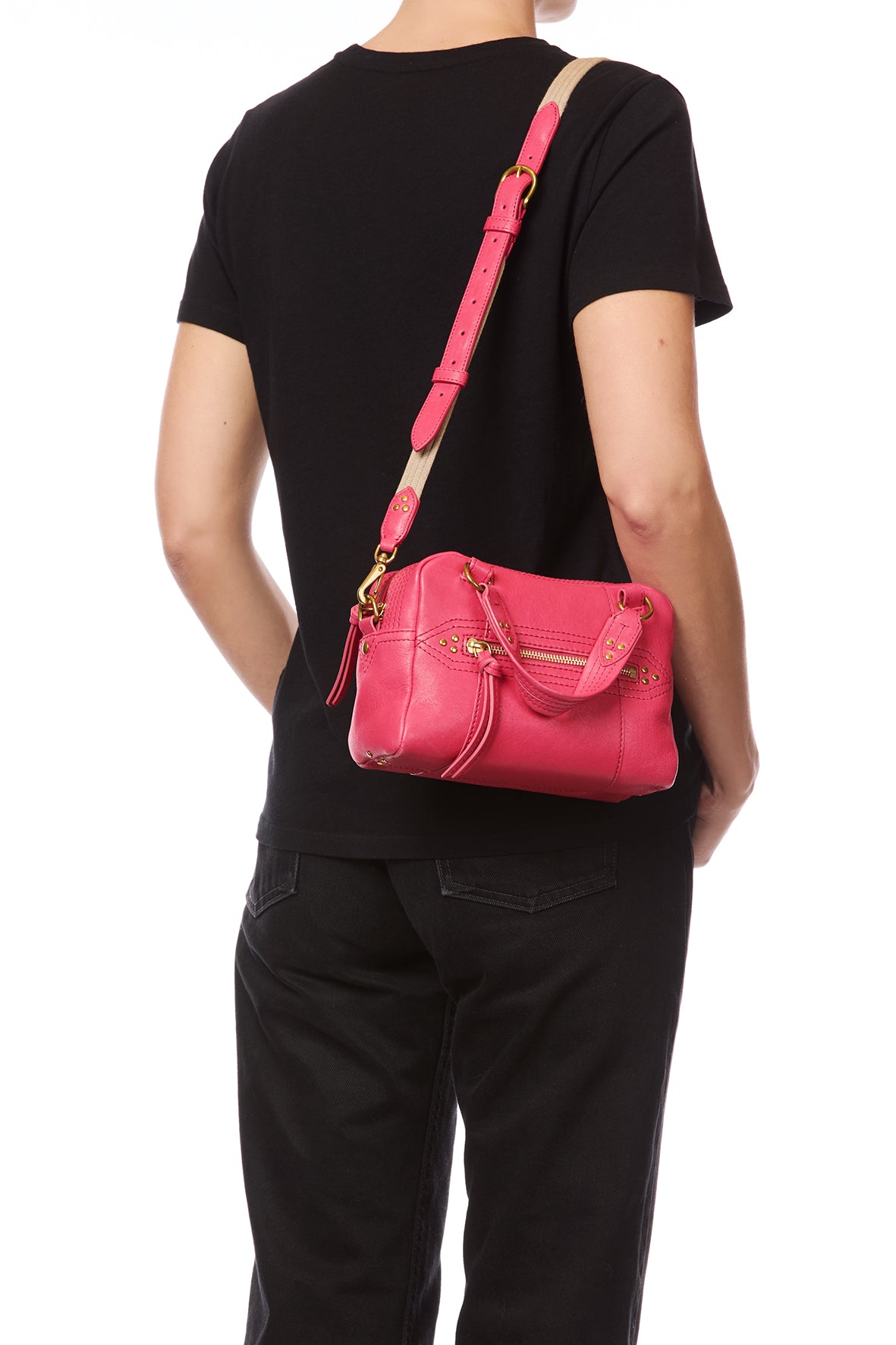 Bandoulière Sangle Fine Agneau Jacinthe