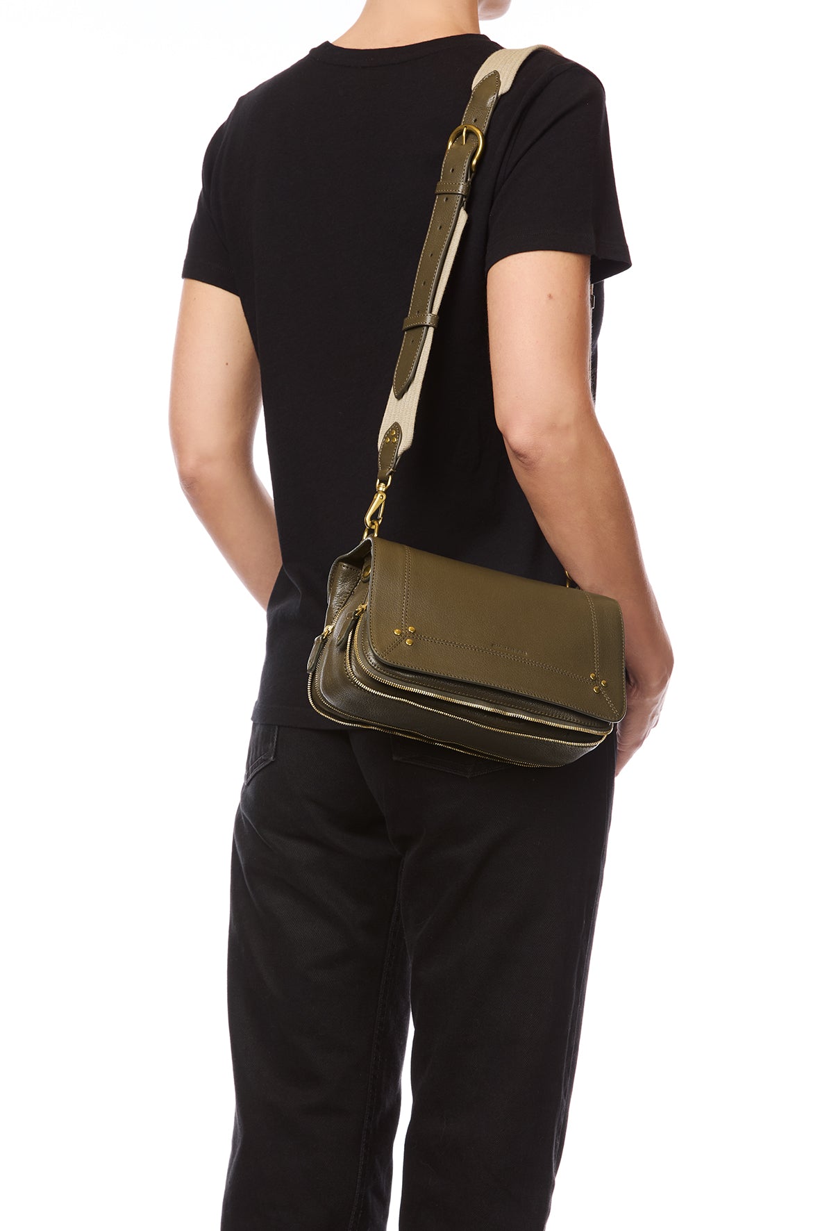 Bandoulière Sangle Large Chèvre Kaki