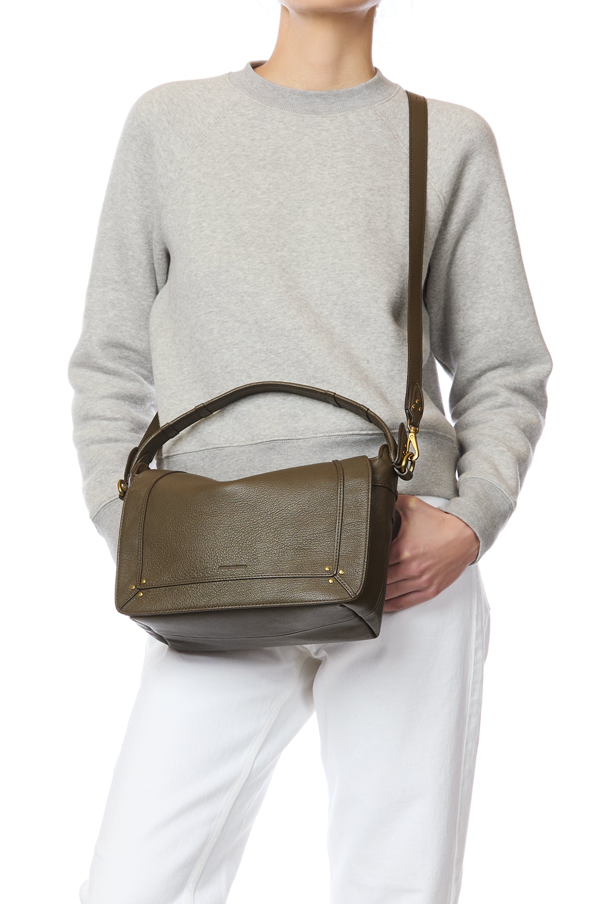 Pepito M Bag Kaki Goatskin – Jérôme Dreyfuss