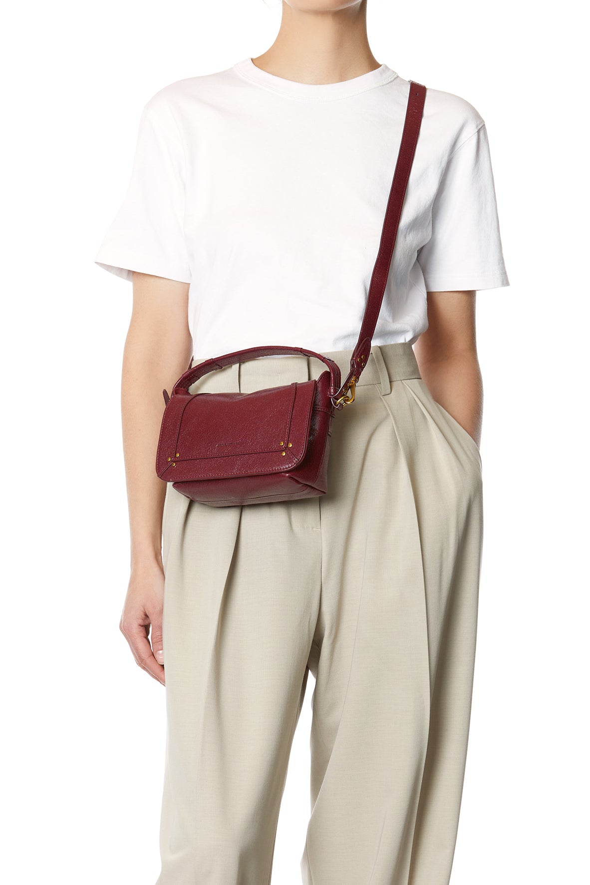 Sac Pepito S Chèvre Bordeaux