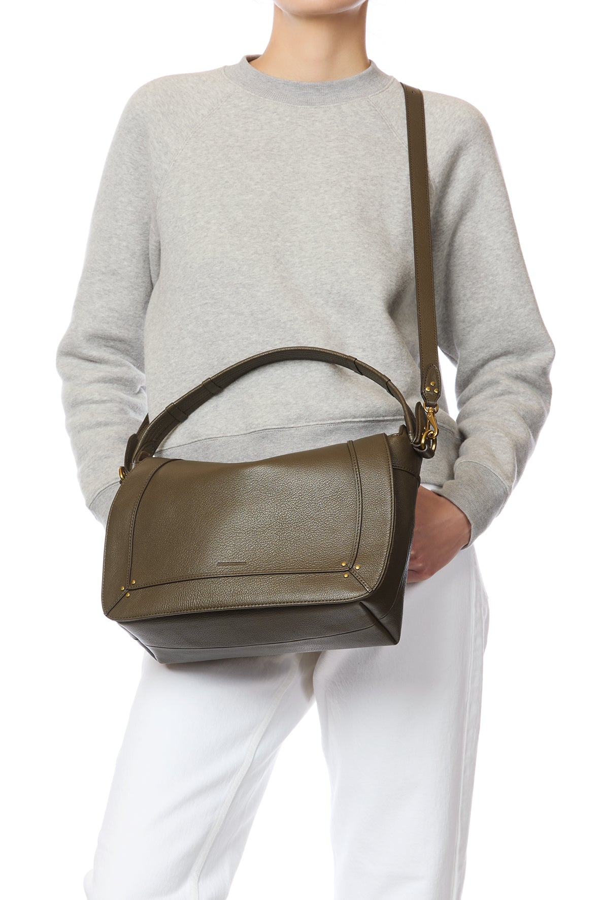 Pepito L Bag Kaki Goatskin – Jérôme Dreyfuss