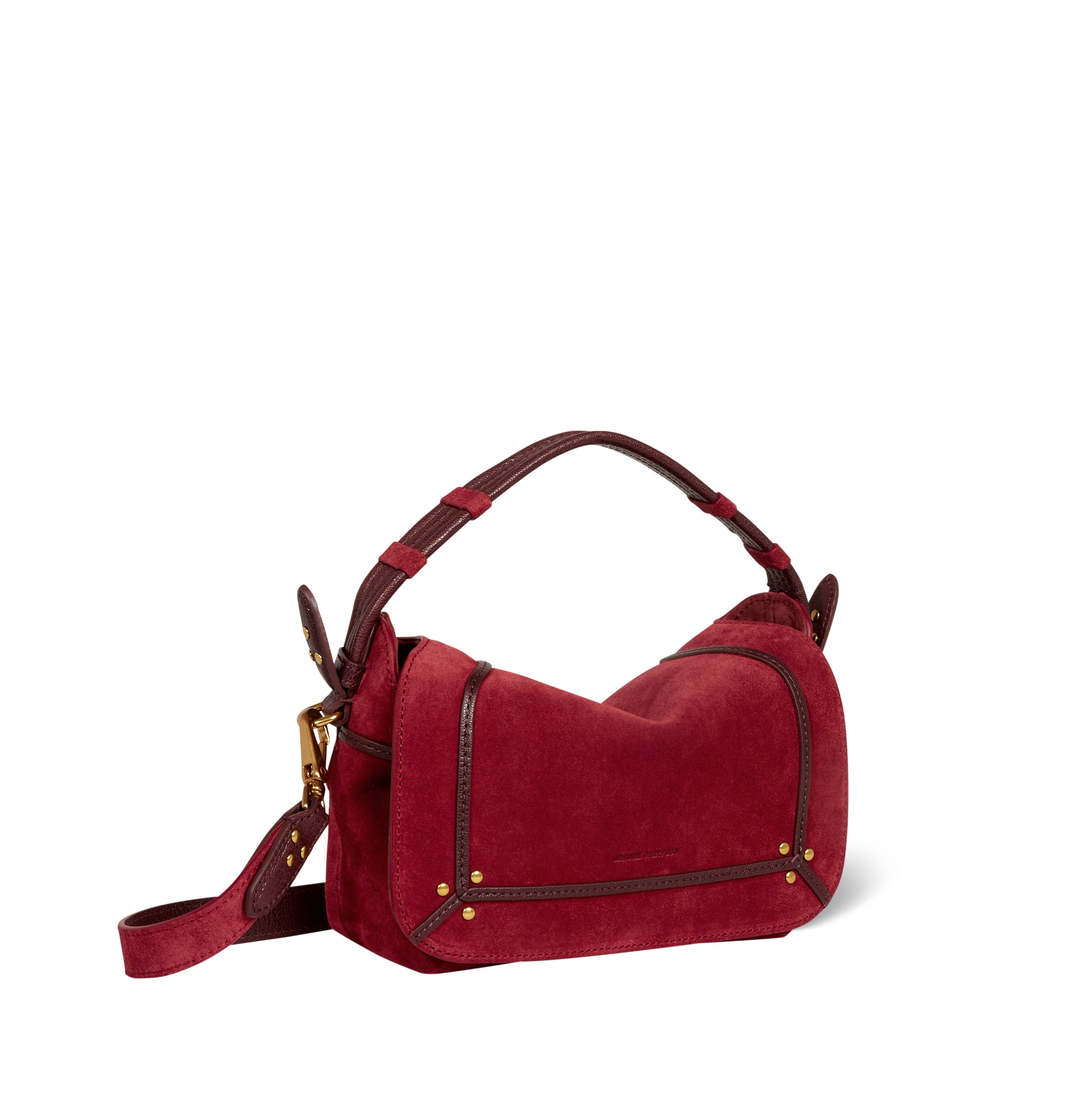Sac Pepito S Croûte Velours Burgundy