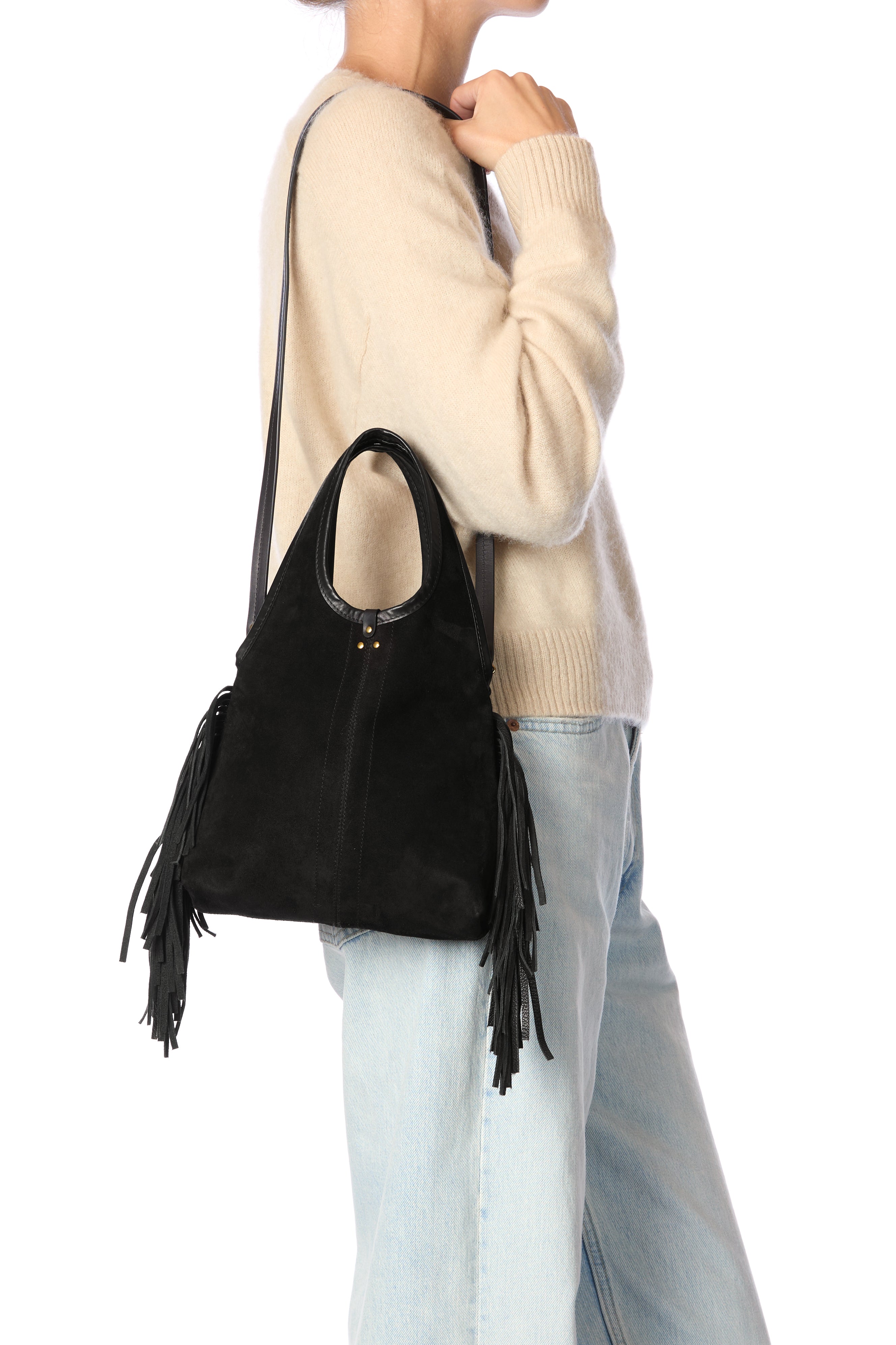 Sac Paco S Croûte Velours Haenyeo Noir