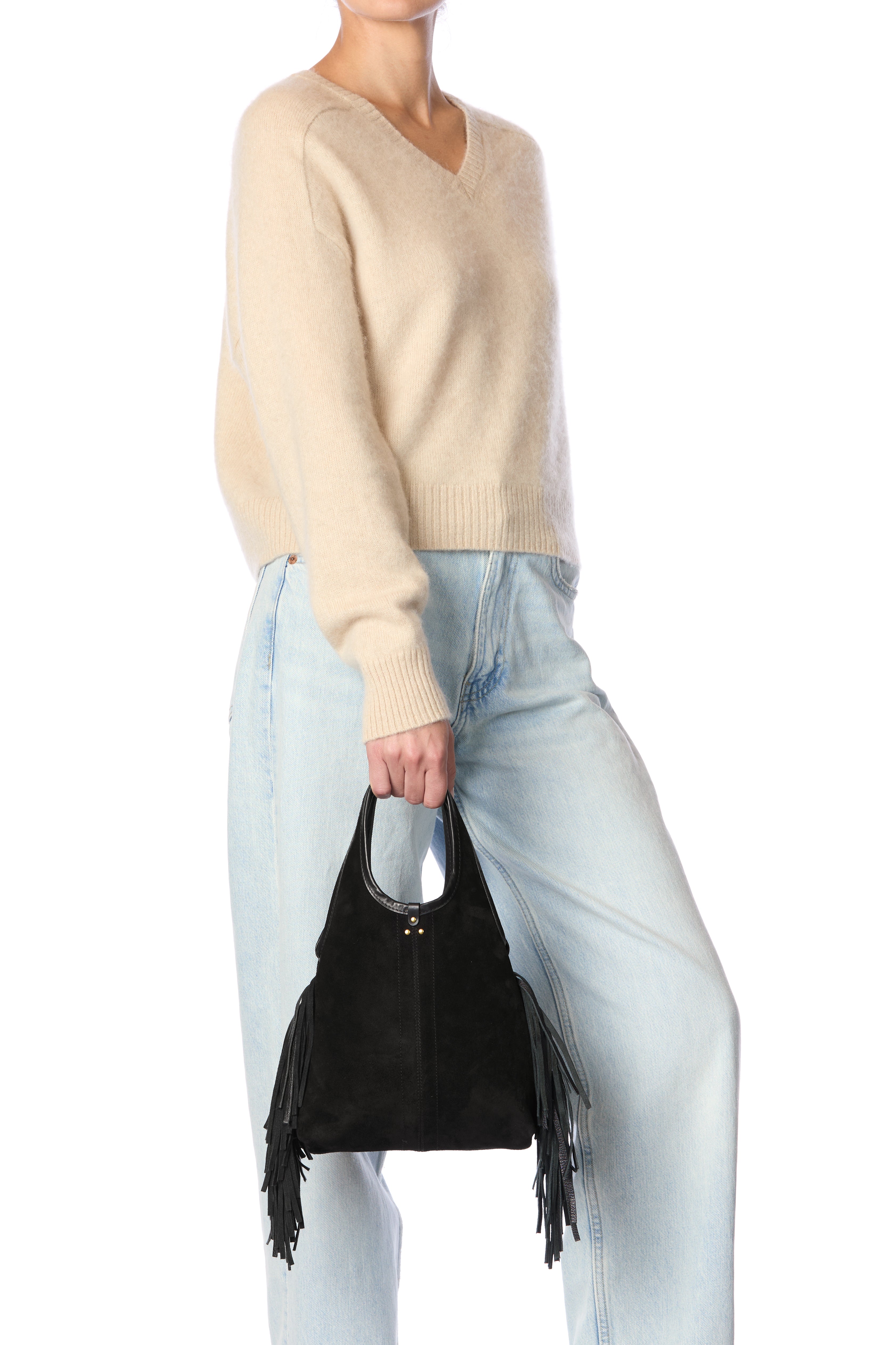 Sac Paco S Croûte Velours Haenyeo Noir