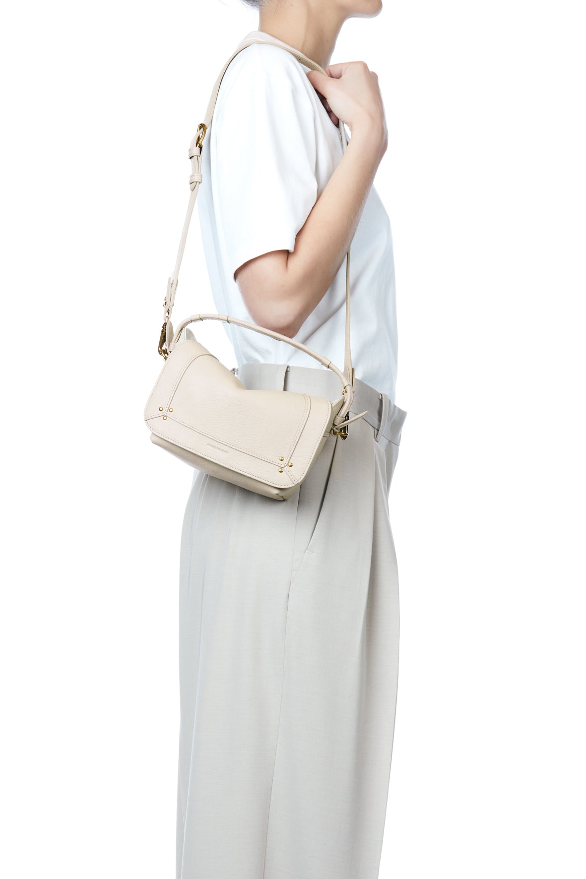 Sac Pepito S Chèvre Ecru grainé