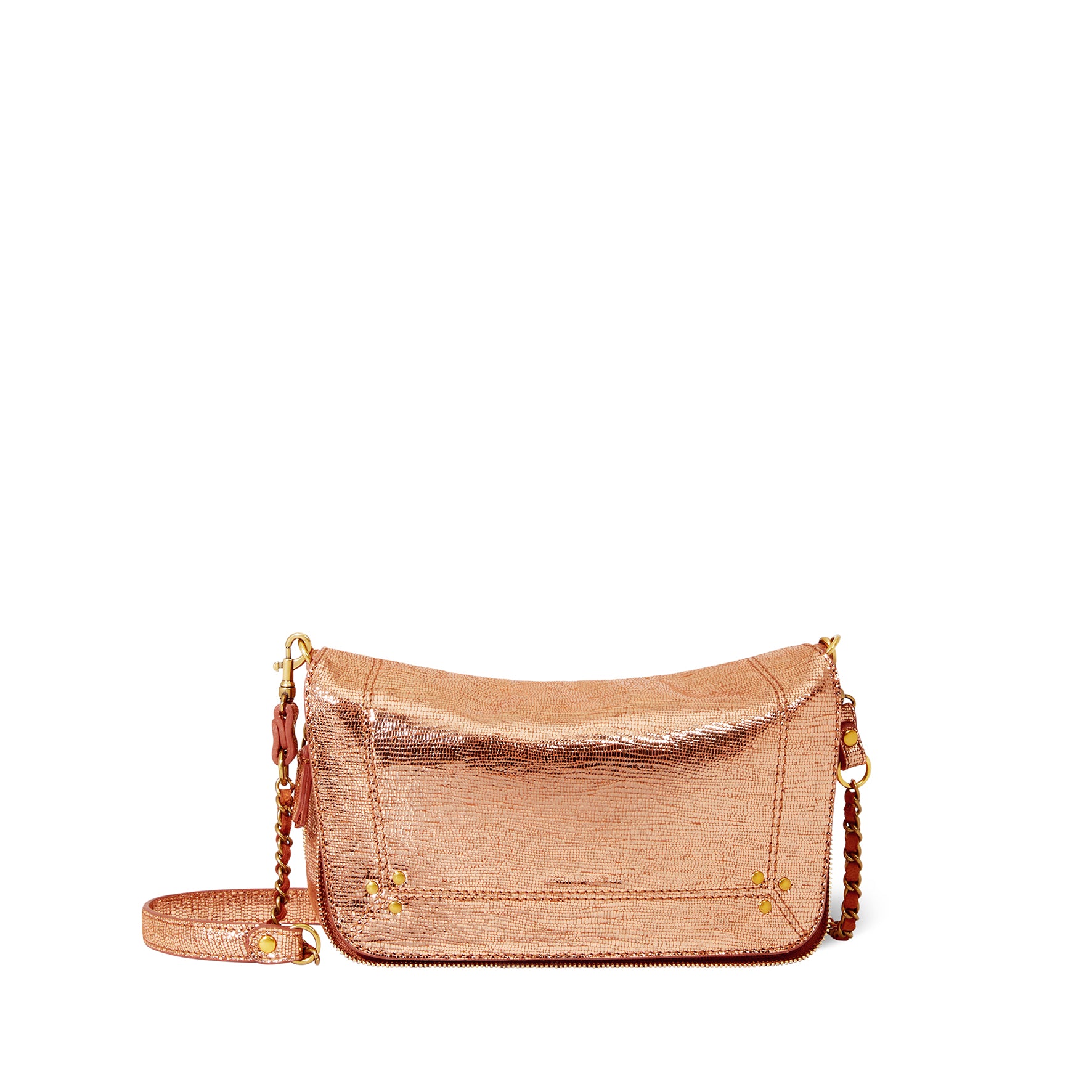 Sac Bobi S Chèvre Lamé Rose Gold