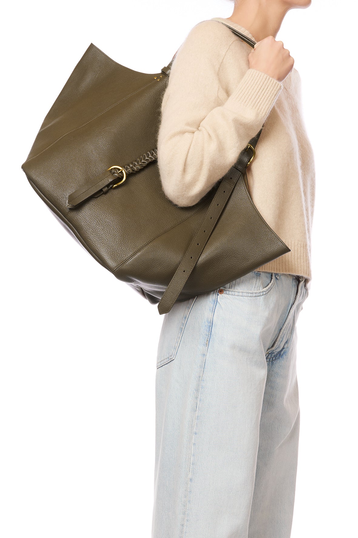Joseph M Tote bag Kaki Goatskin – Jérôme Dreyfuss