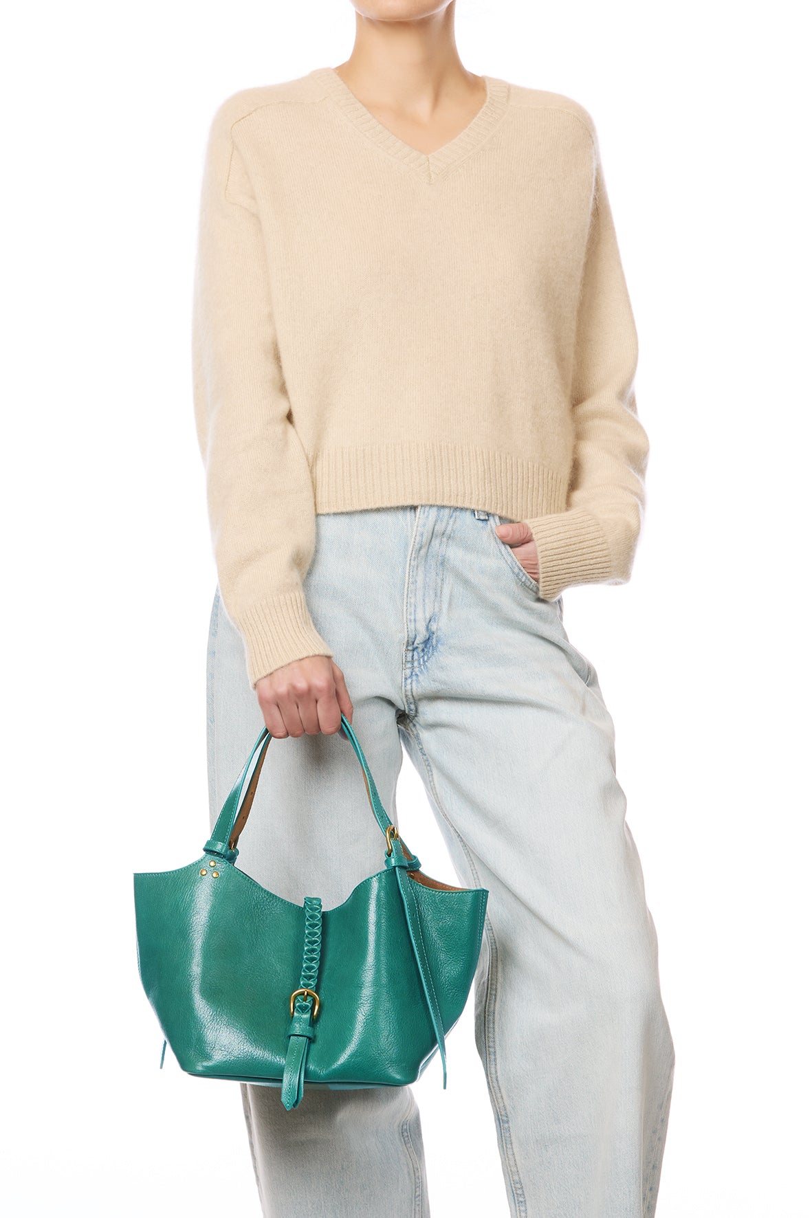 Sac Cabas Joseph S Chèvre Turquoise