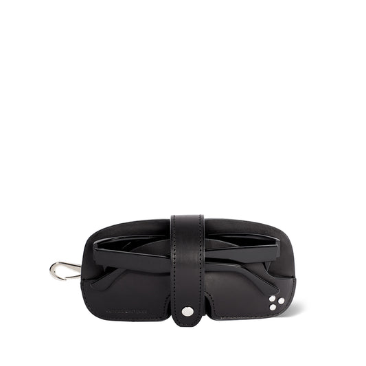 Etui Lunettes Vachette Noir Silver
