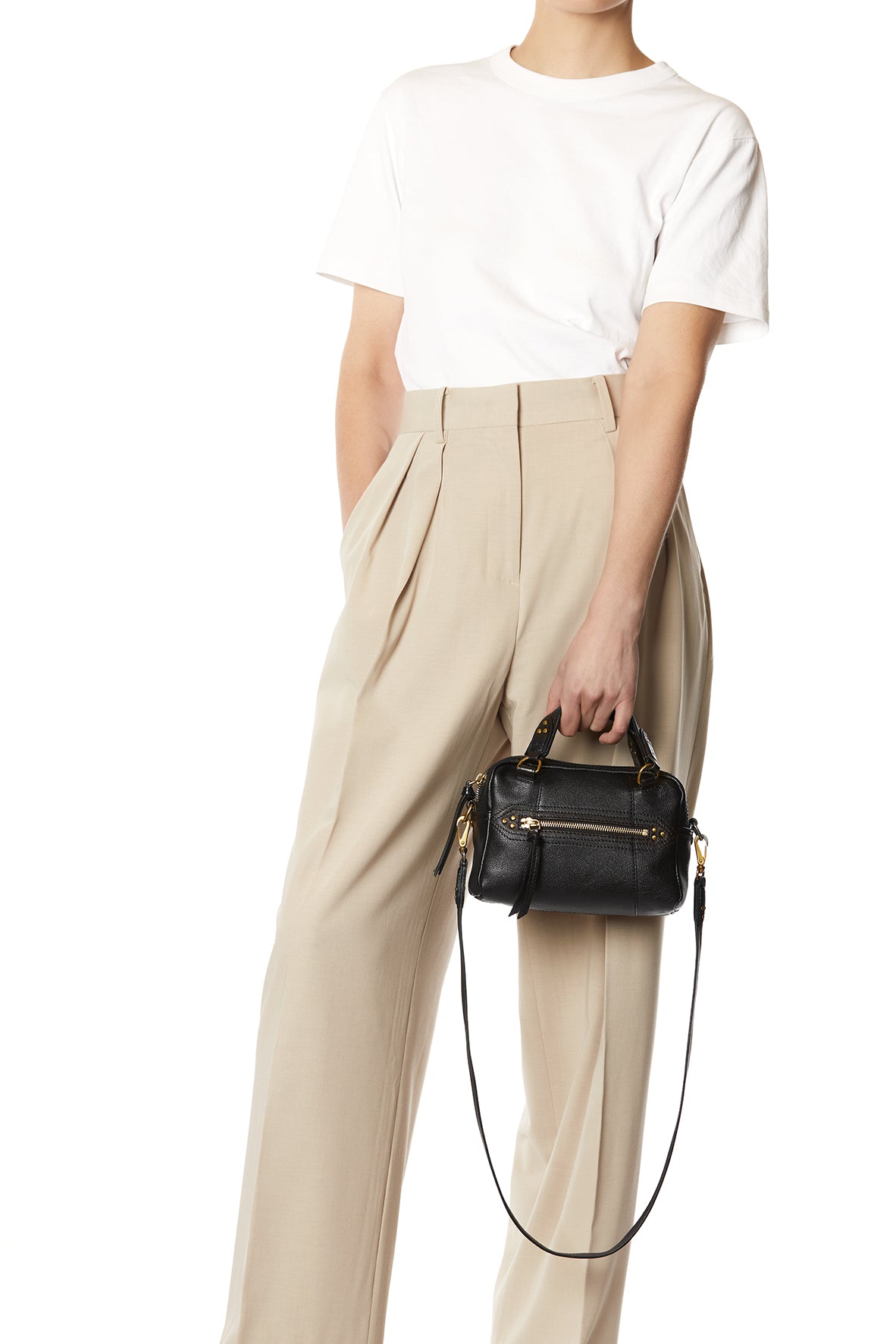 Lucky Bowling Mini Bag Buffaloskin Noir Brass – Jérôme Dreyfuss
