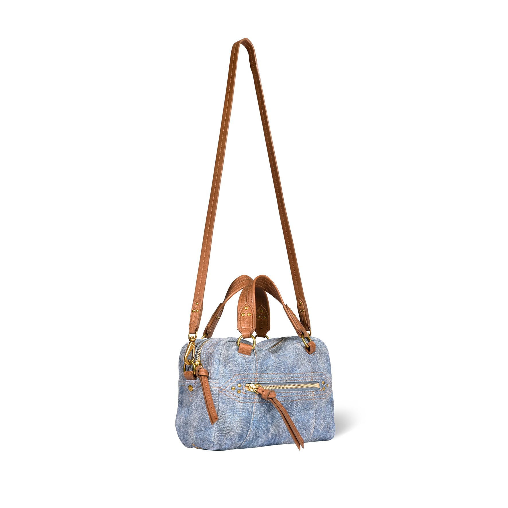 Sac Lucky Bowling Mini croute velours Washed Jean's