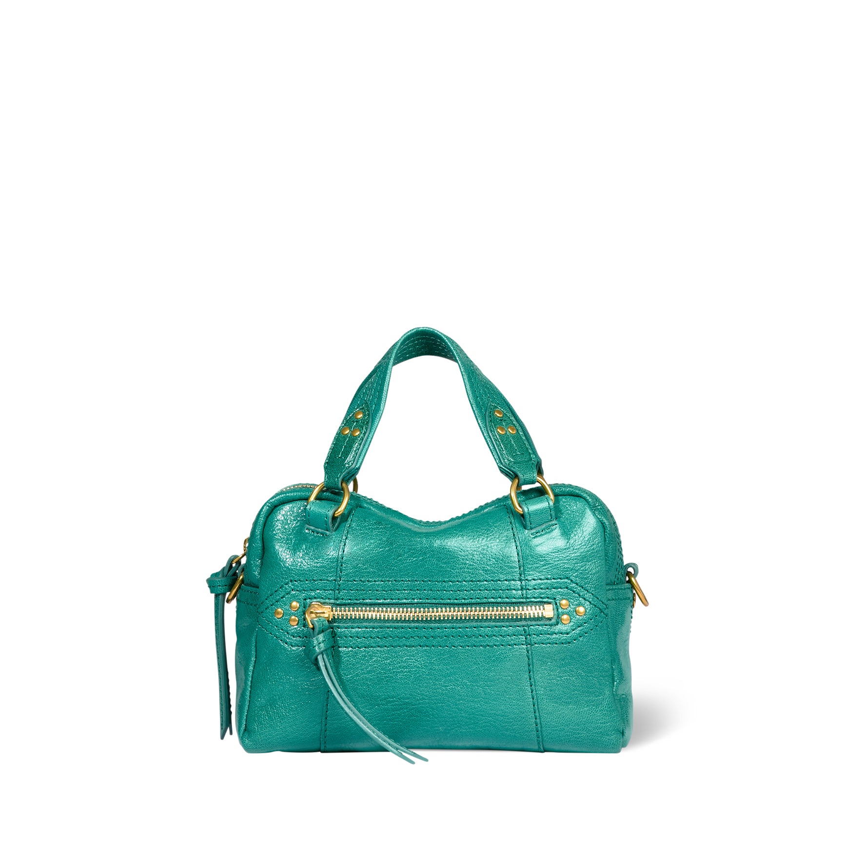 Sac Lucky Bowling Mini Chèvre Turquoise