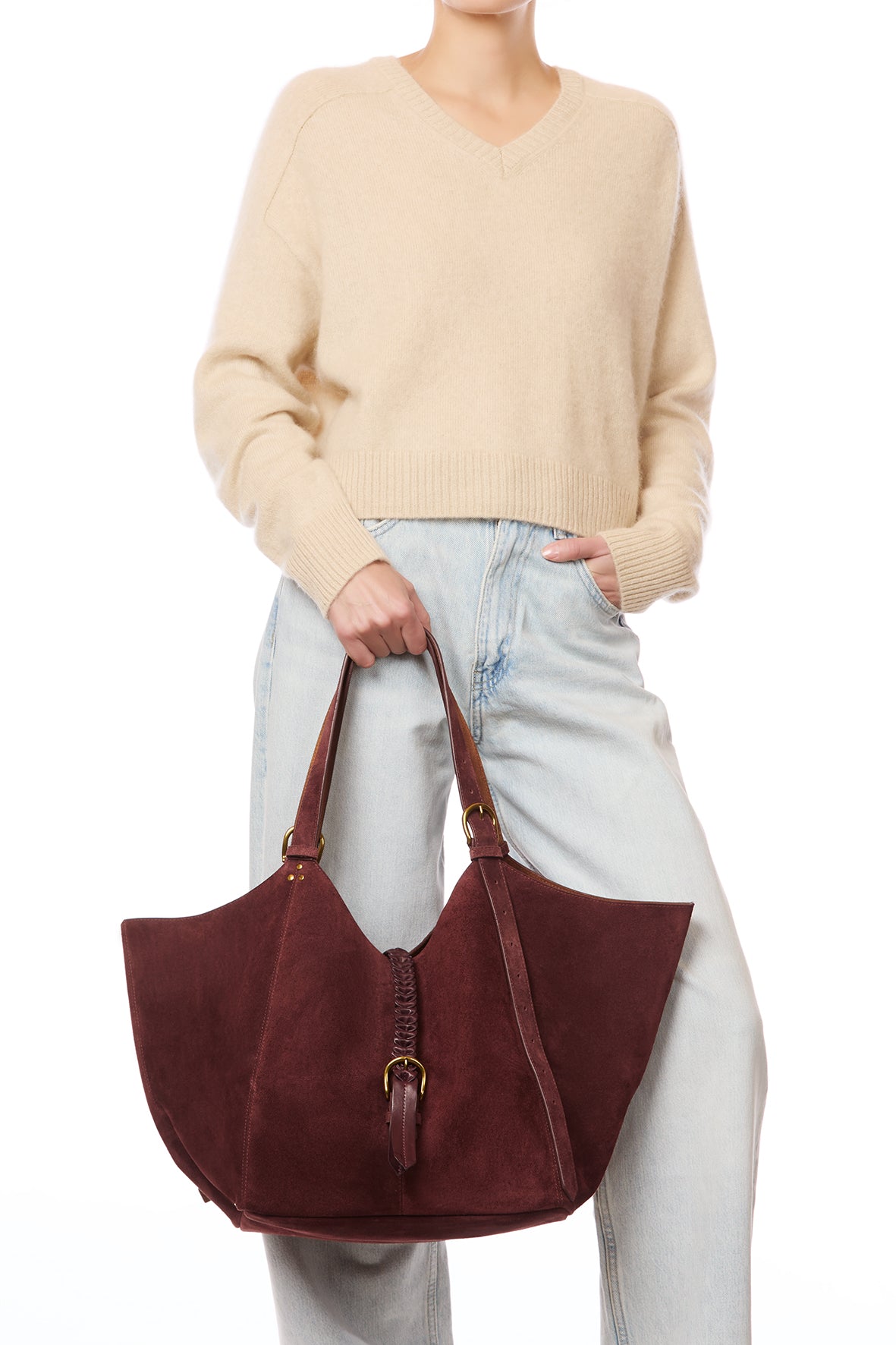 Sac Cabas Joseph M croute velours Brulé