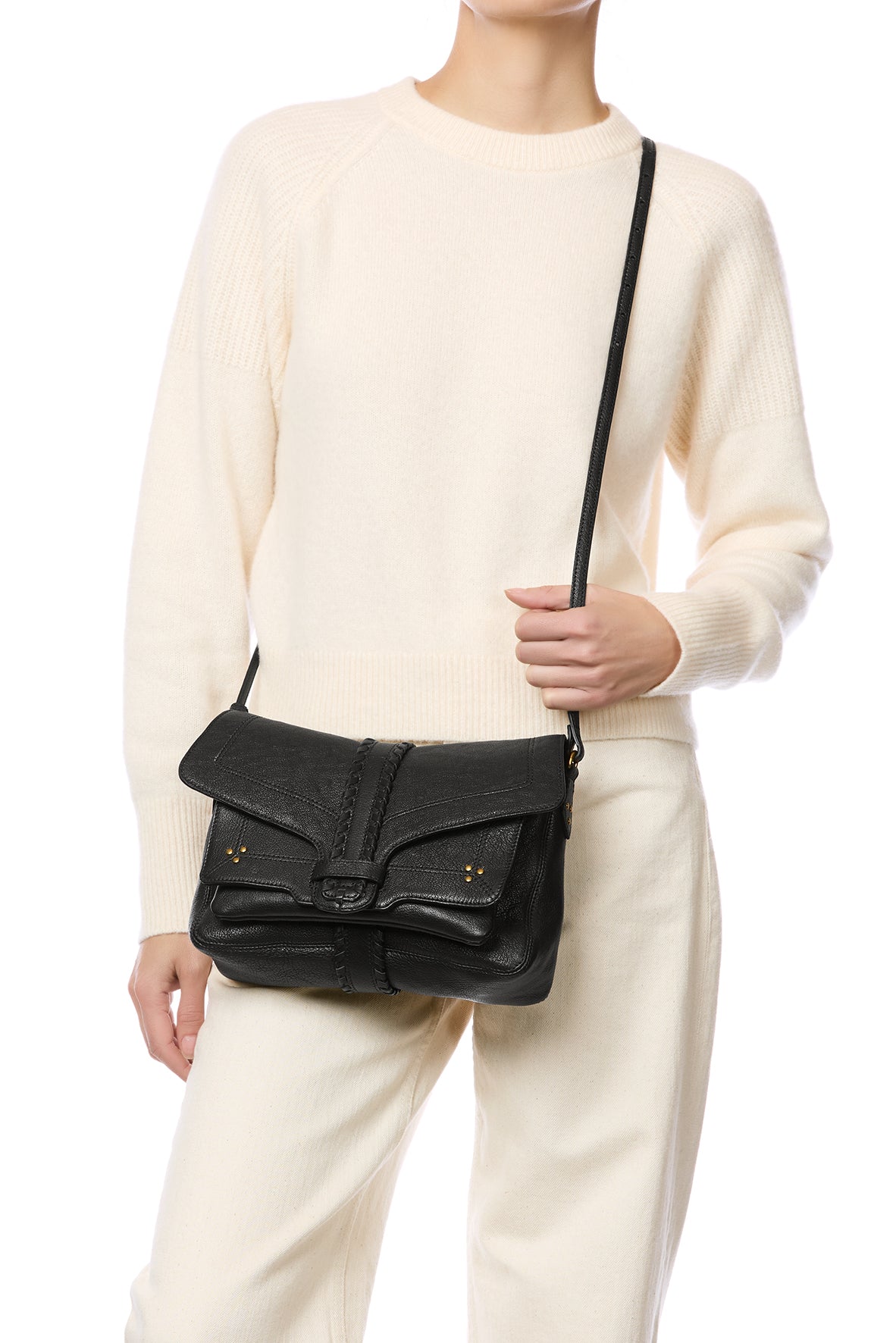 Sac Harry M Chèvre Noir Grainé