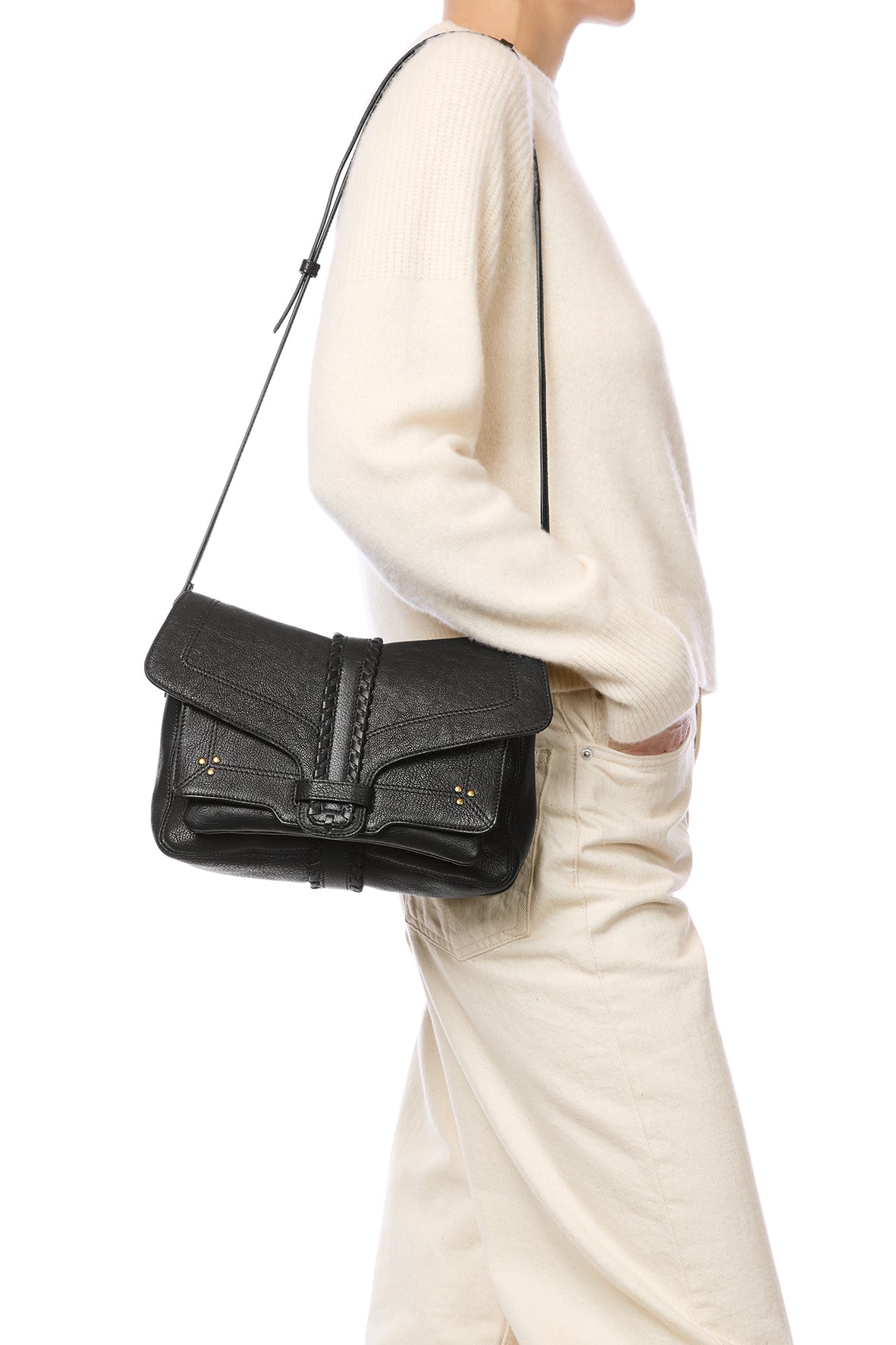 Sac Harry M Chèvre Noir Grainé